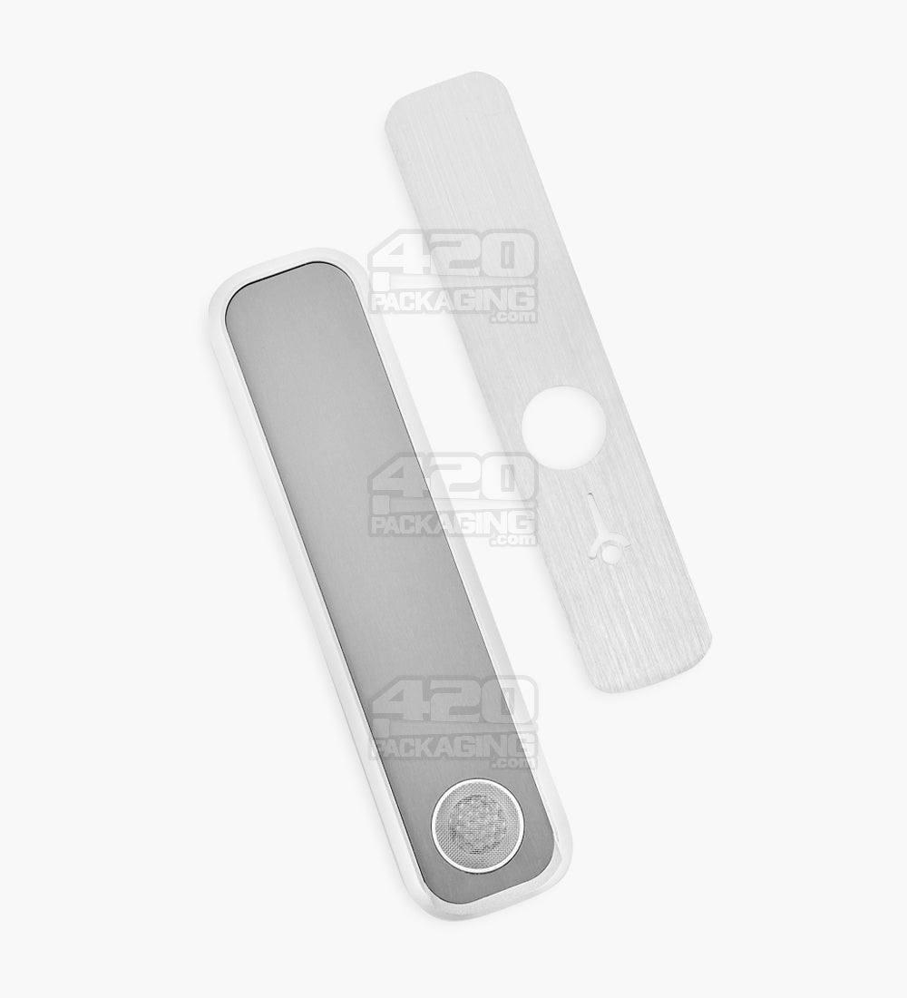 GENIUS PIPE | Classic Gadget Magnetic Slider Pipe w/ Silver Slider | 6in Long - Metal - Silver & Black