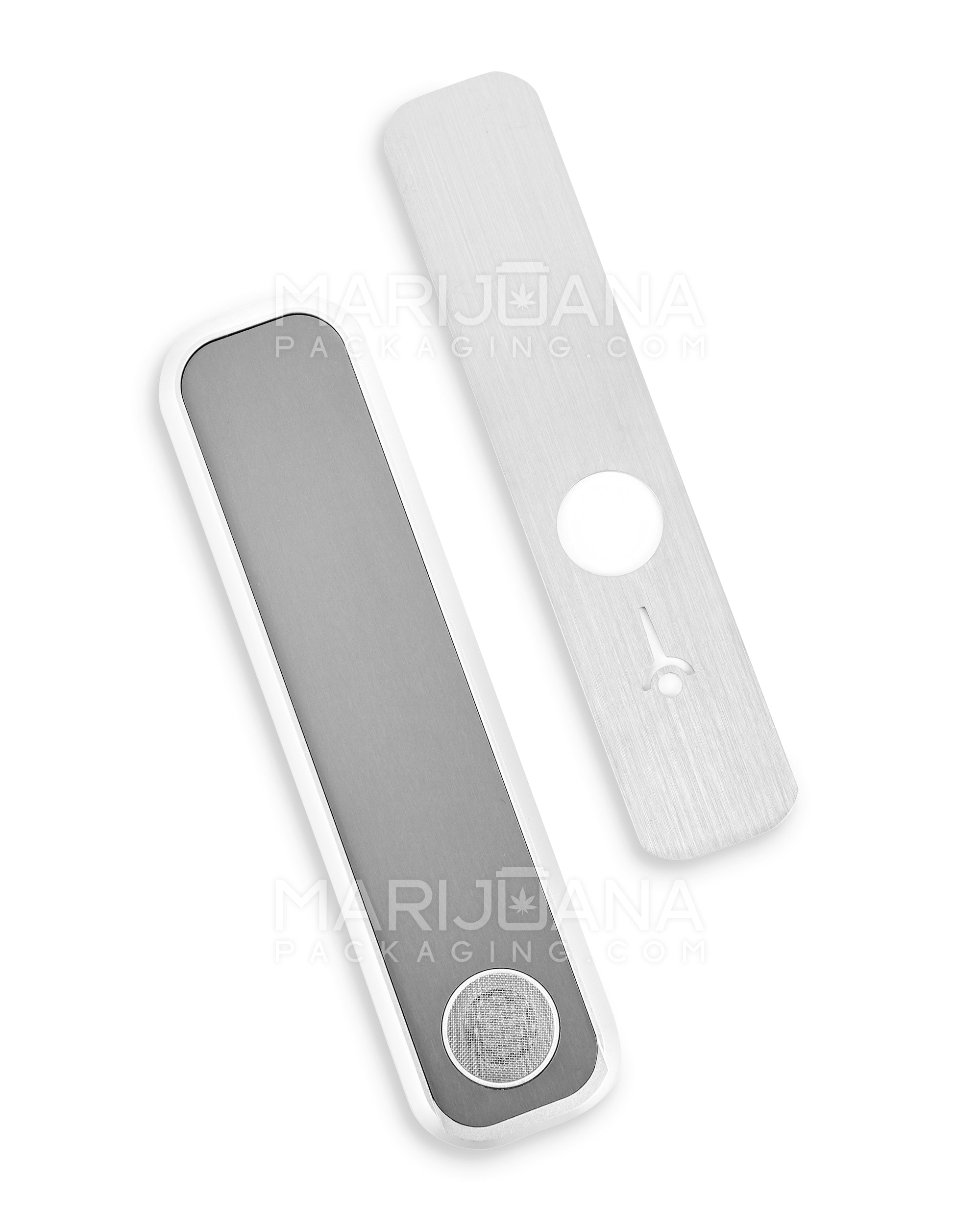 GENIUS PIPE | Classic Gadget Magnetic Slider Pipe w/ Silver Slider | 6in Long - Metal - Silver & Black - 5