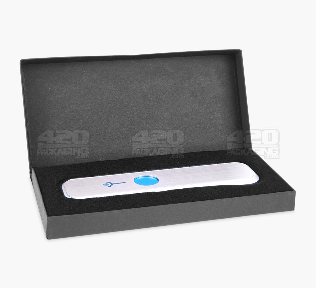 Genius Pipe Ocean Harvest Magnetic Slider Pipe | 6in Long - Metal - Silver & Blue - 10