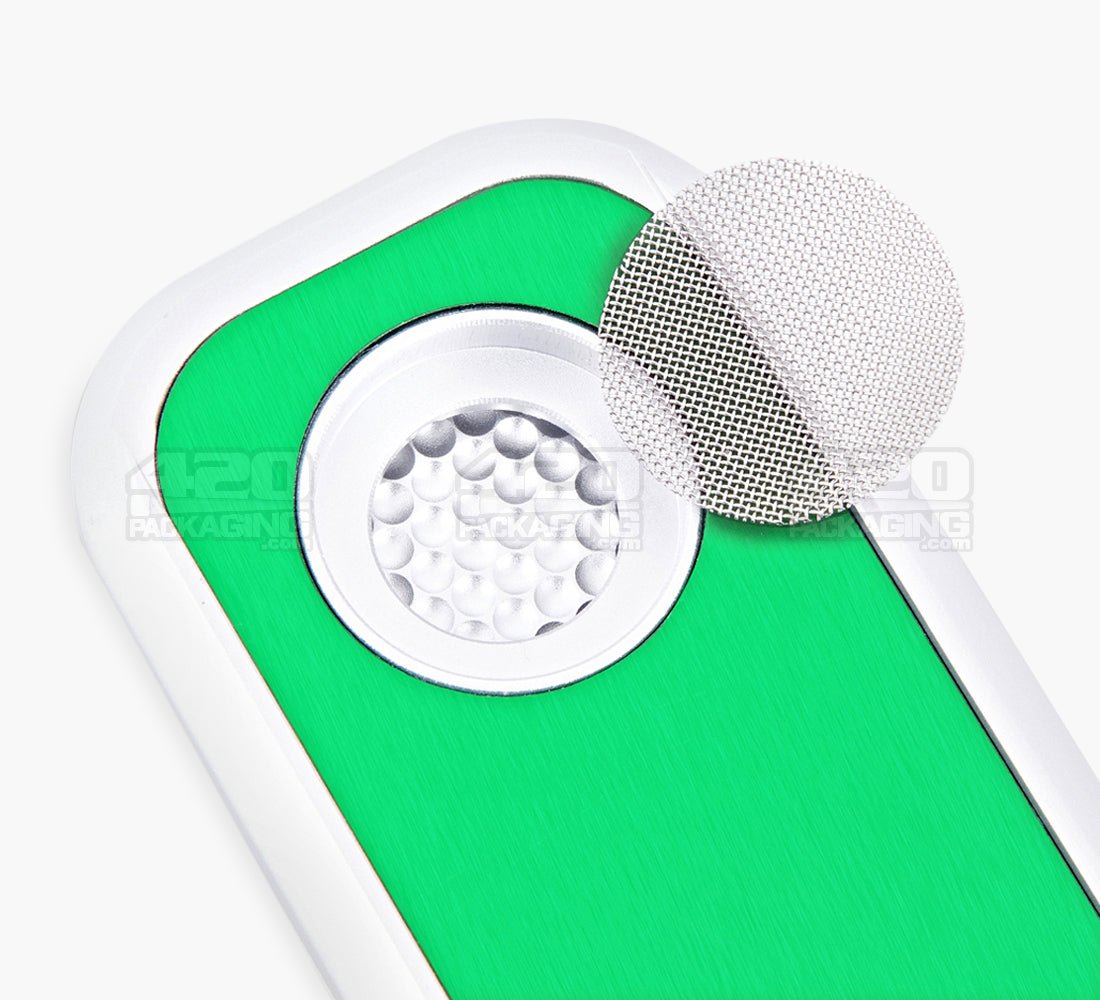 Genius Pipe Liberation Magnetic Slider Pipe | 6in Long - Metal - Silver & Green - 6