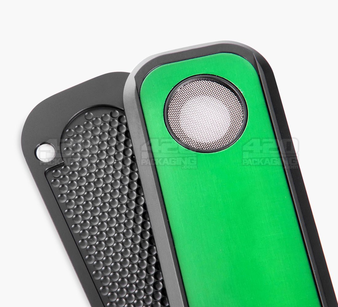 Genius Pipe Liberation Magnetic Slider Pipe | 6in Long - Metal - Black & Green - 6