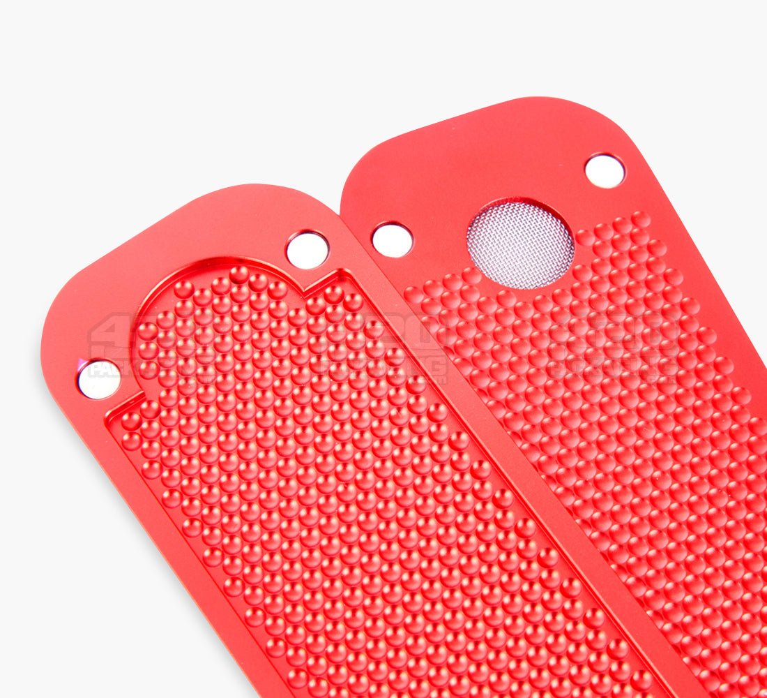 Genius Pipe Velvet Cake Magnetic Slider Pipe | 6in Long - Metal - Black & Red - 8