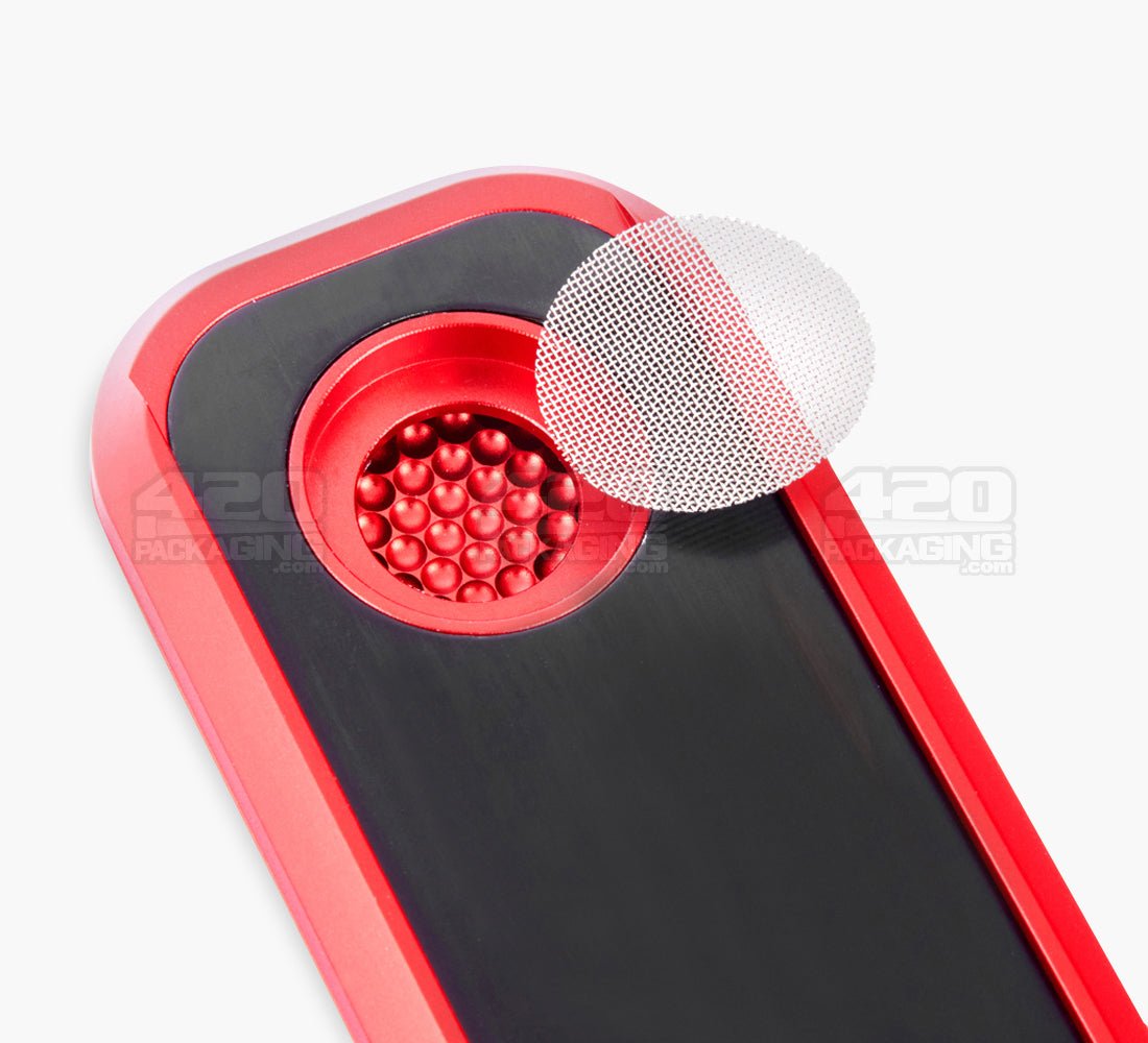 Genius Pipe Velvet Cake Magnetic Slider Pipe | 6in Long - Metal - Black & Red - 6