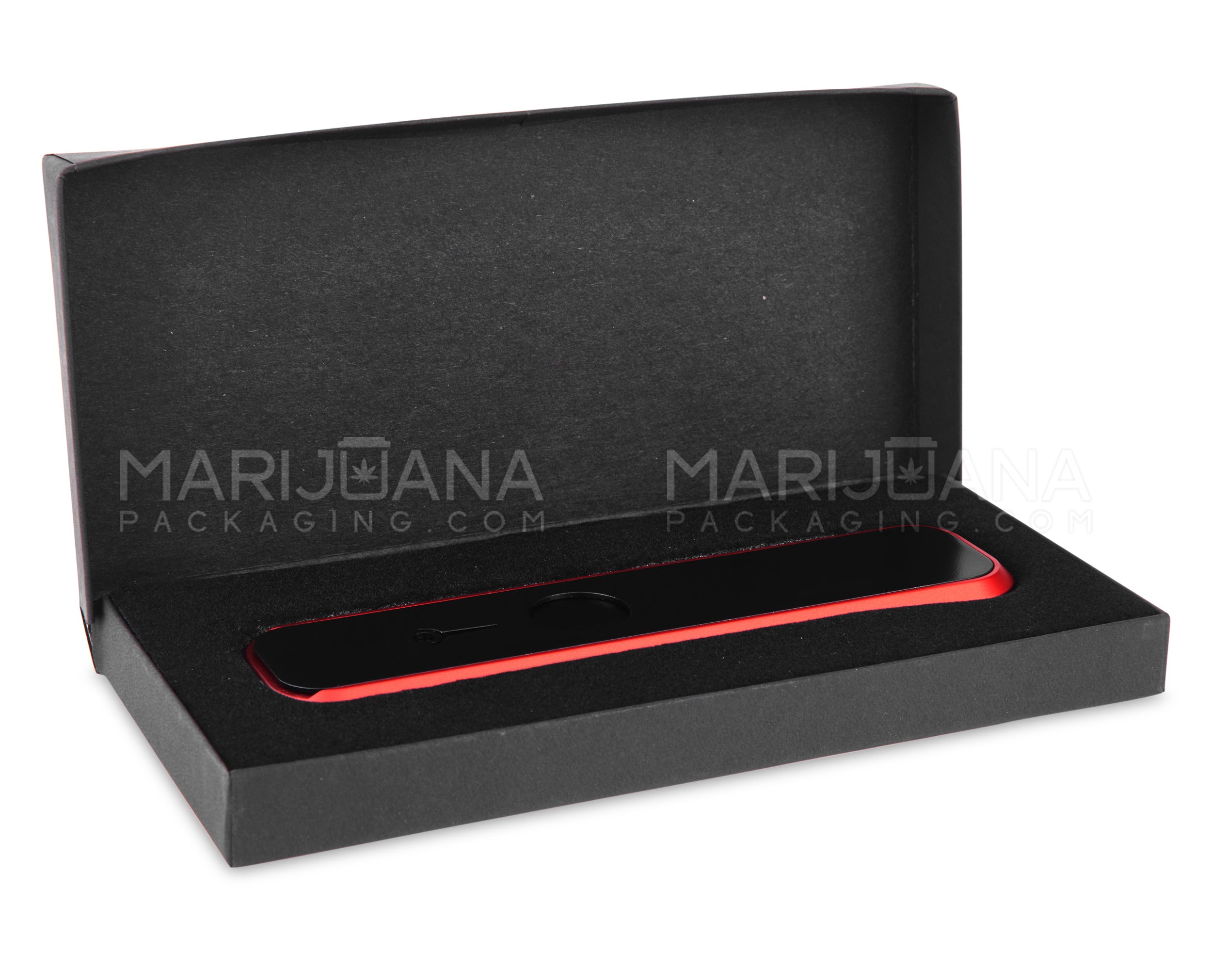 GENIUS PIPE | Classic Color Velvet Cake Magnetic Slider Pipe w/ Black Slider | 6in Long - Metal - Black & Red - 10