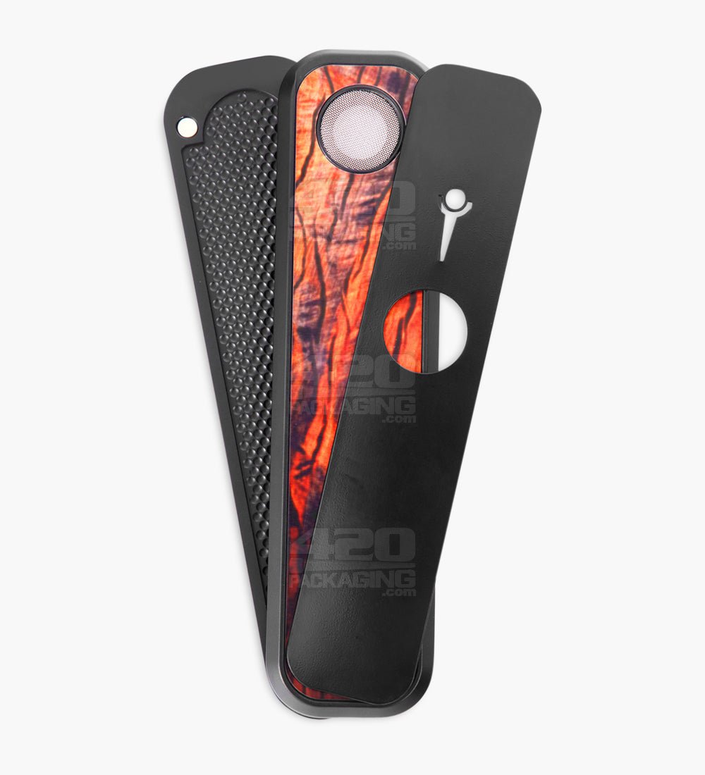 Genius Pipe High Roller Magnetic Slider Pipe | 6in Long - Metal - Black & Mahogany - 1