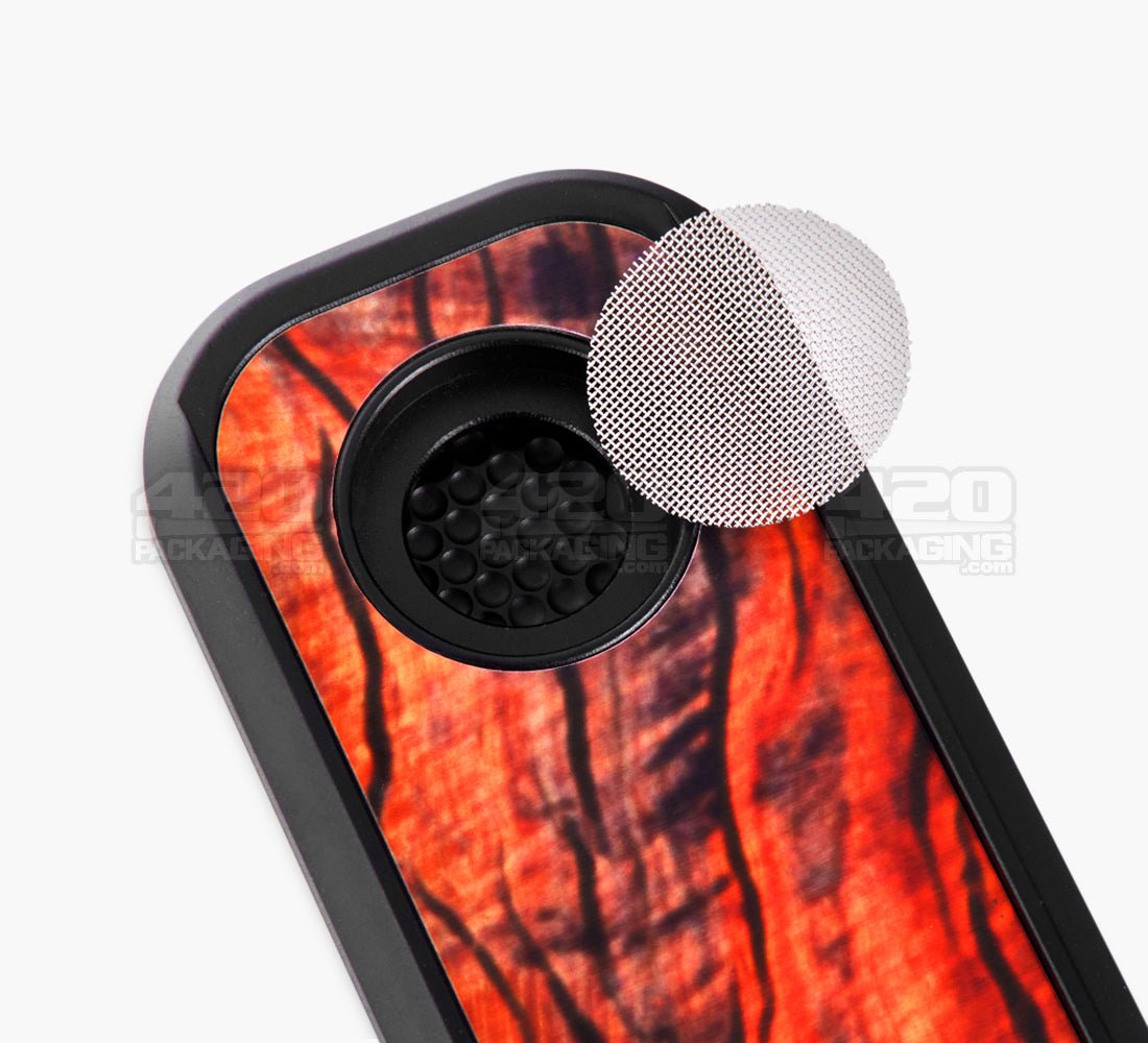 Genius Pipe High Roller Magnetic Slider Pipe | 6in Long - Metal - Black & Mahogany - 6