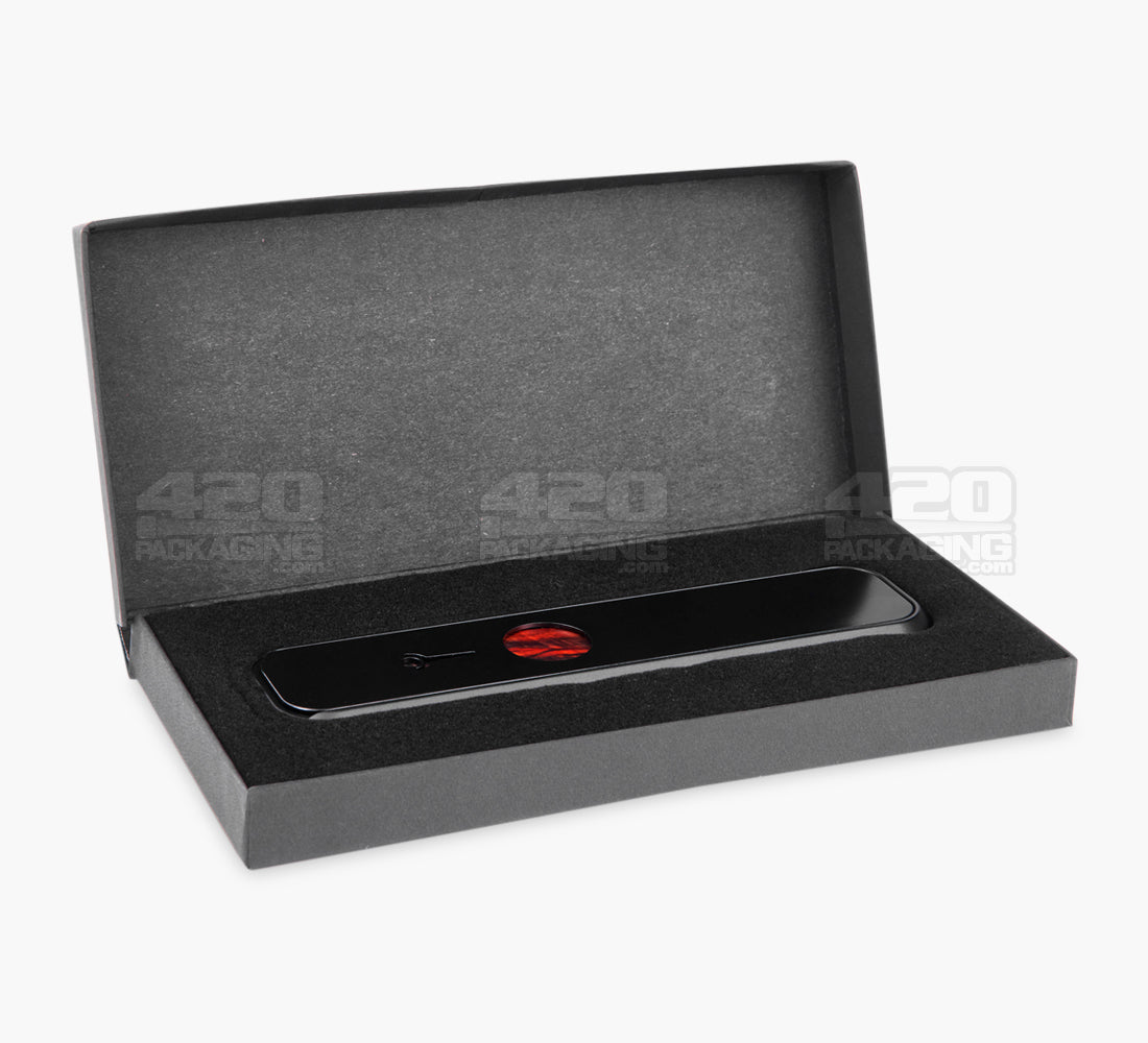 Genius Pipe High Roller Magnetic Slider Pipe | 6in Long - Metal - Black & Mahogany - 10