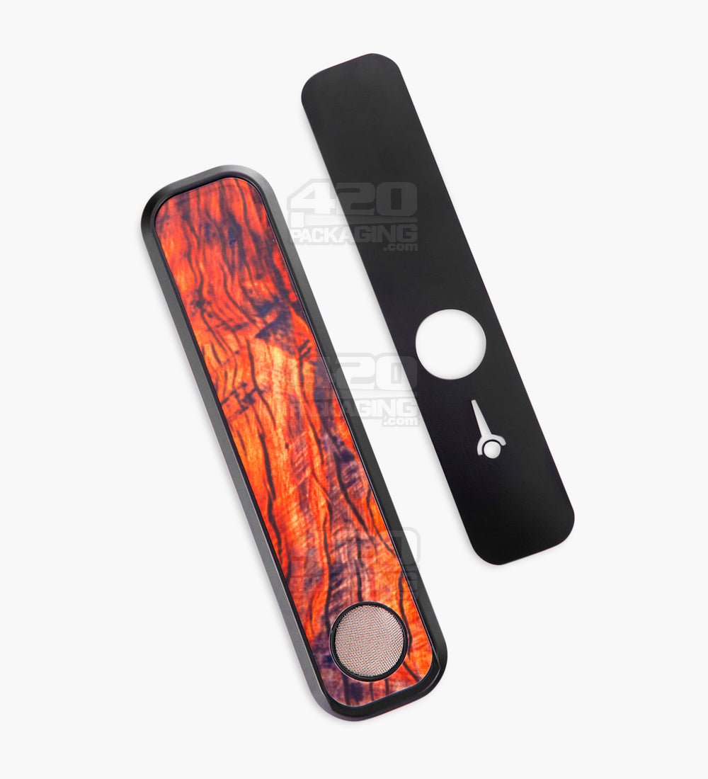 Genius Pipe High Roller Magnetic Slider Pipe | 6in Long - Metal - Black & Mahogany - 5