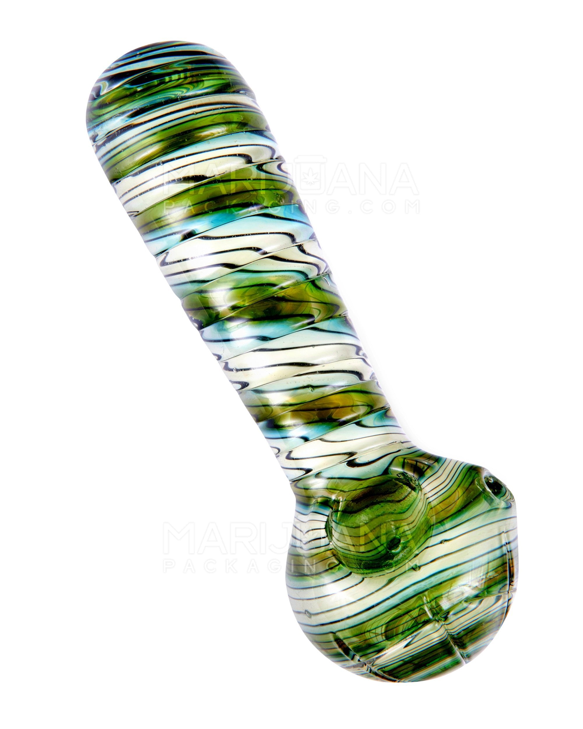 Spiral Ridged Cut Spoon Hand Pipe | 5.5in Long - Glass - Assorted - 7