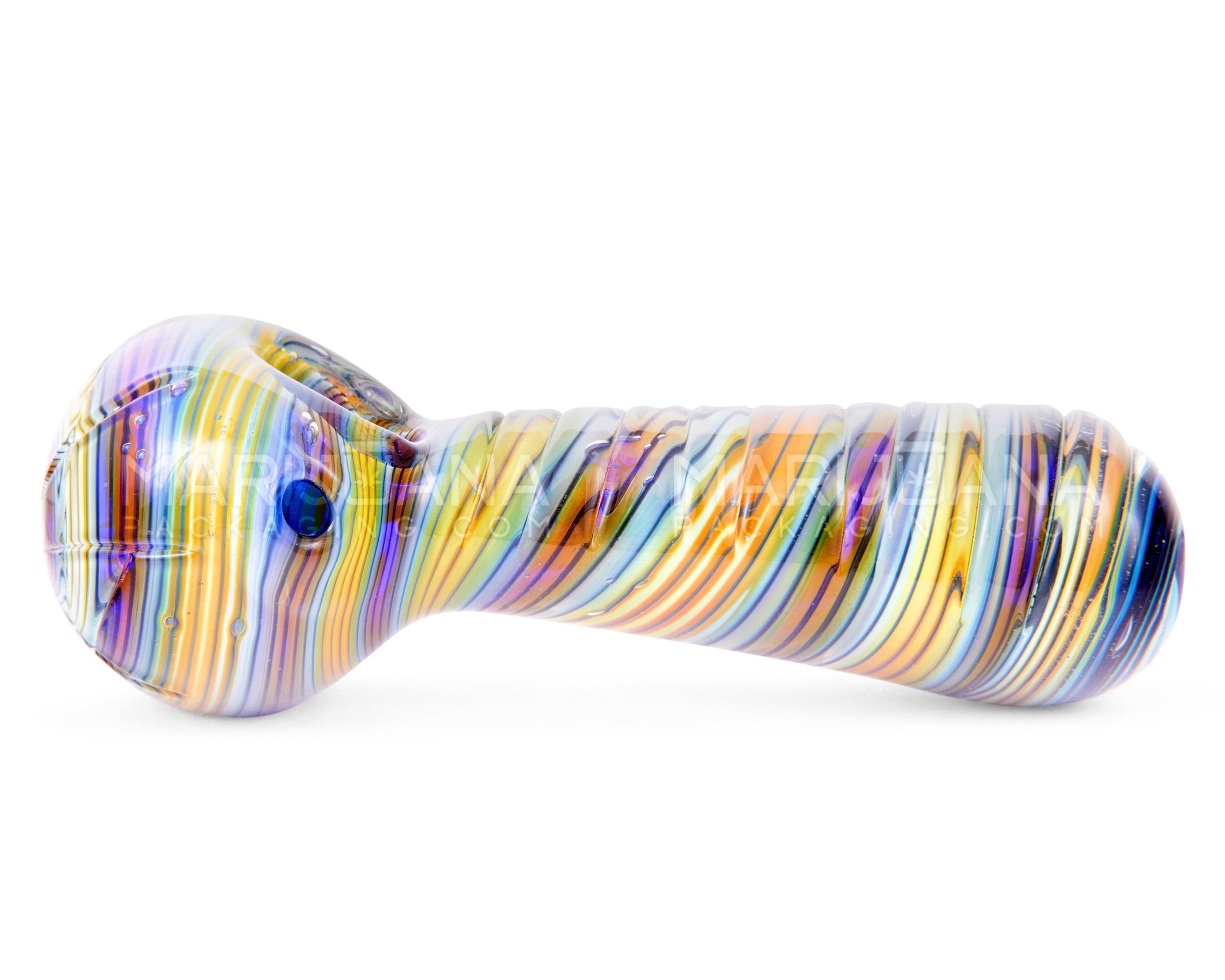 Spiral Ridged Cut Spoon Hand Pipe | 5.5in Long - Glass - Assorted - 5