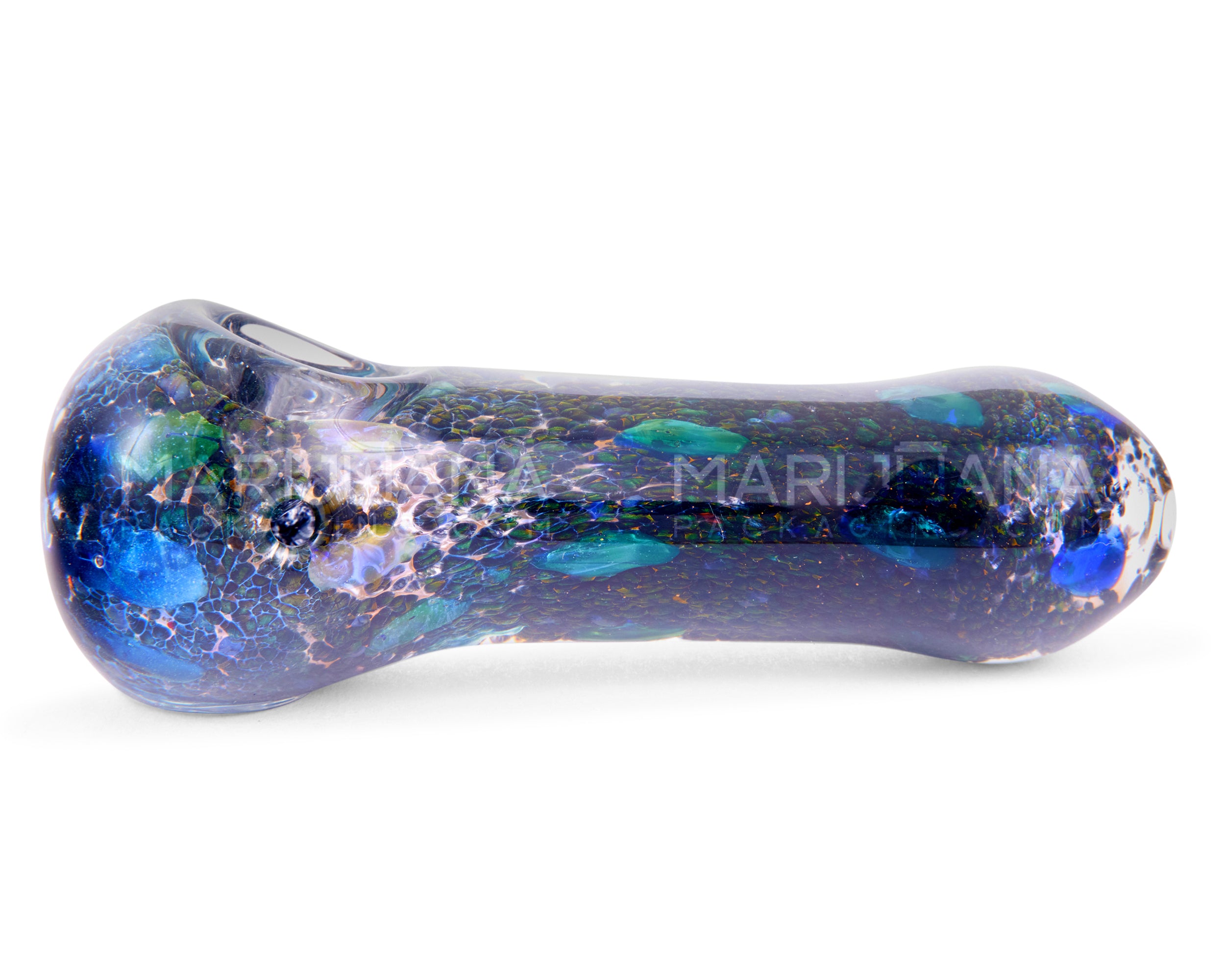 Dot Stack & Frit Spoon Hand Pipe | 5in Long - Glass - Assorted - 5