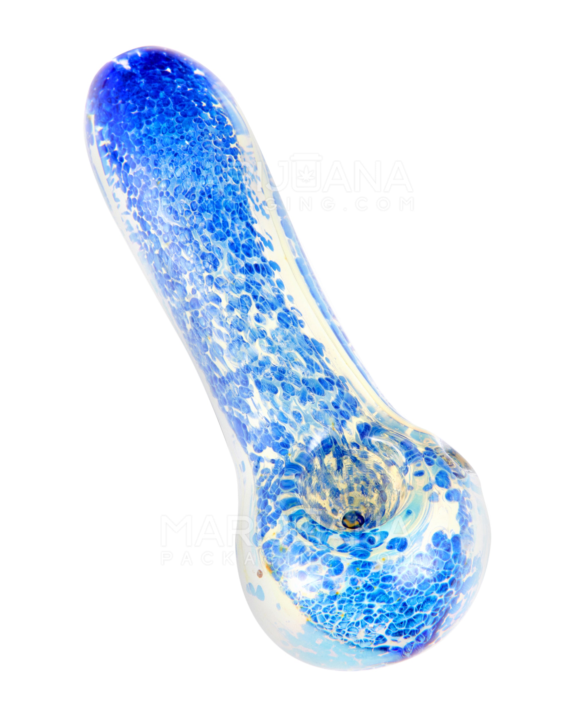 Dot Stack & Frit Spoon Hand Pipe | 5in Long - Glass - Assorted - 8