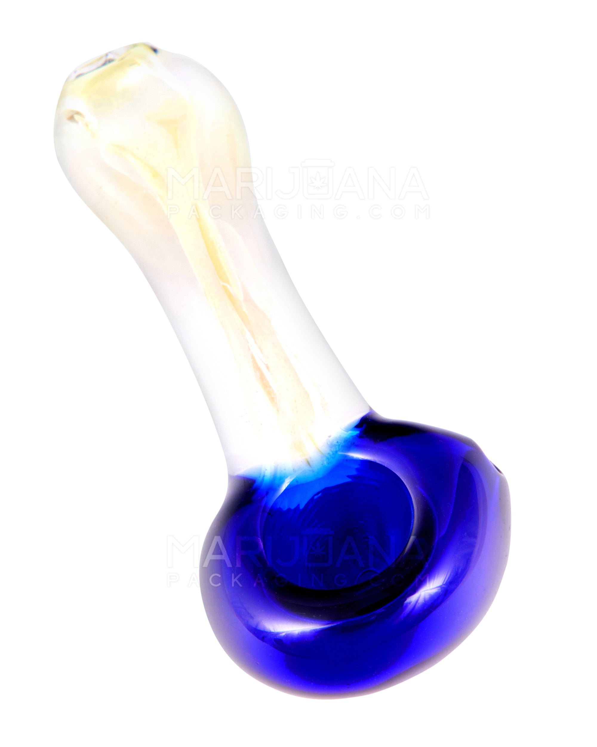 Flat Mouthpiece Fumed Spoon Hand Pipe | 3.5in Long - Glass - Assorted - 1