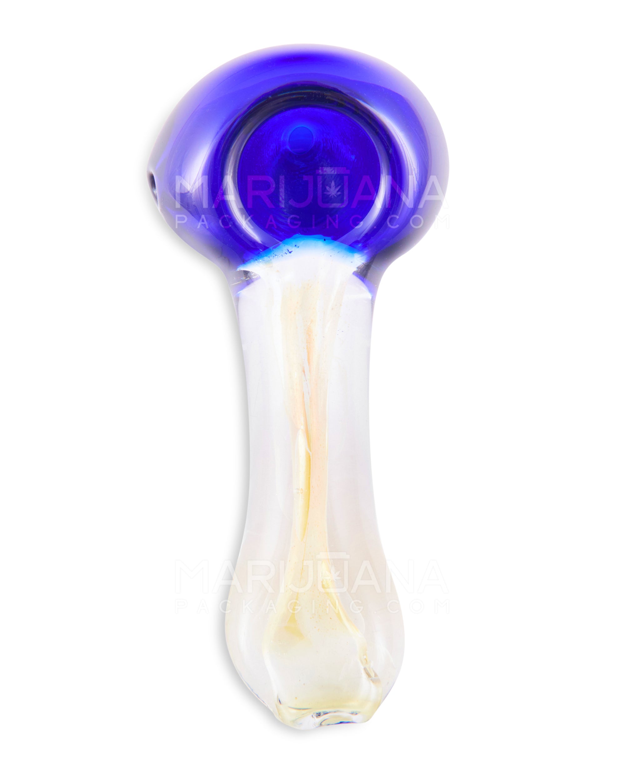 Flat Mouthpiece Fumed Spoon Hand Pipe | 3.5in Long - Glass - Assorted - 2