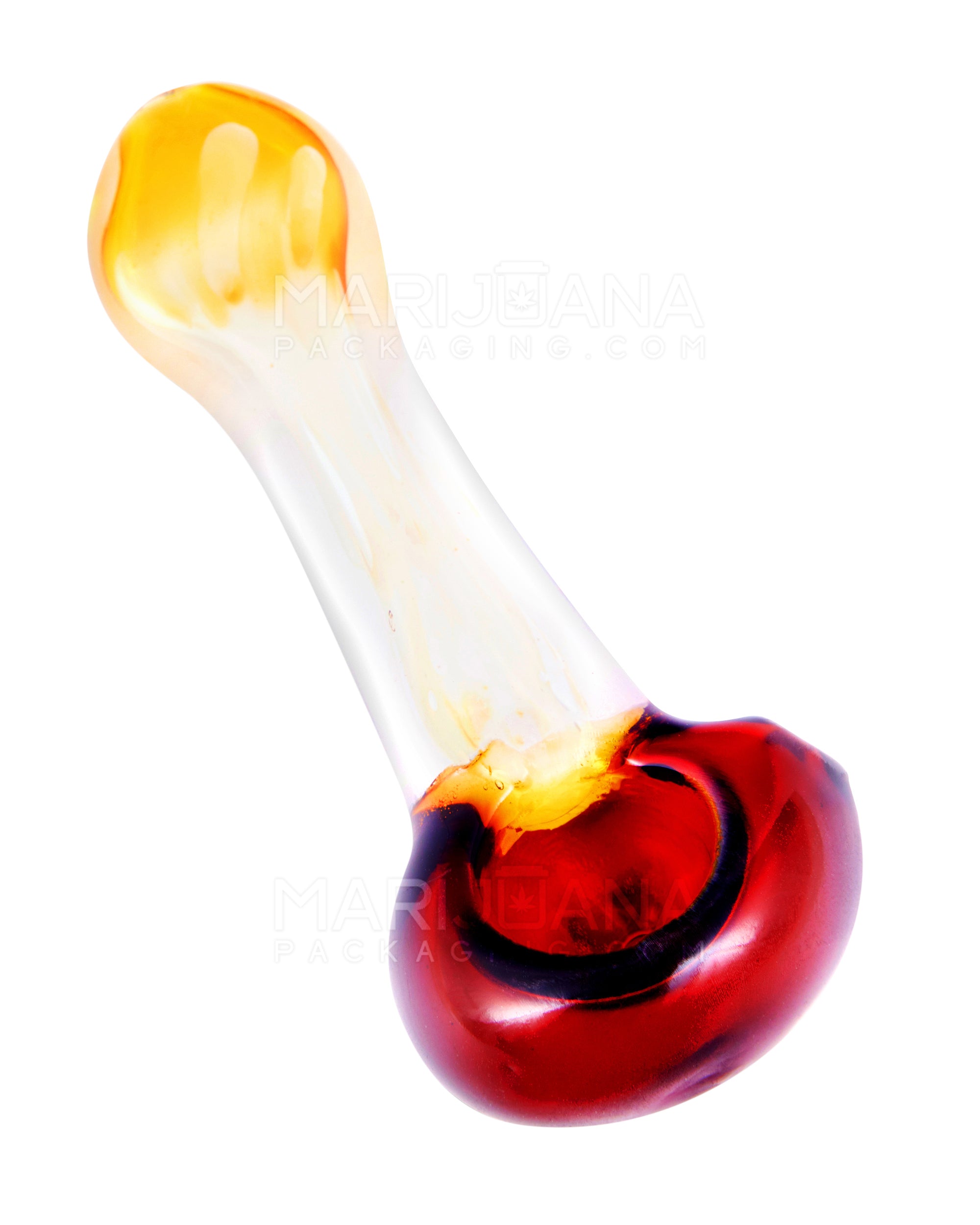 Flat Mouthpiece Fumed Spoon Hand Pipe | 3.5in Long - Glass - Assorted - 6