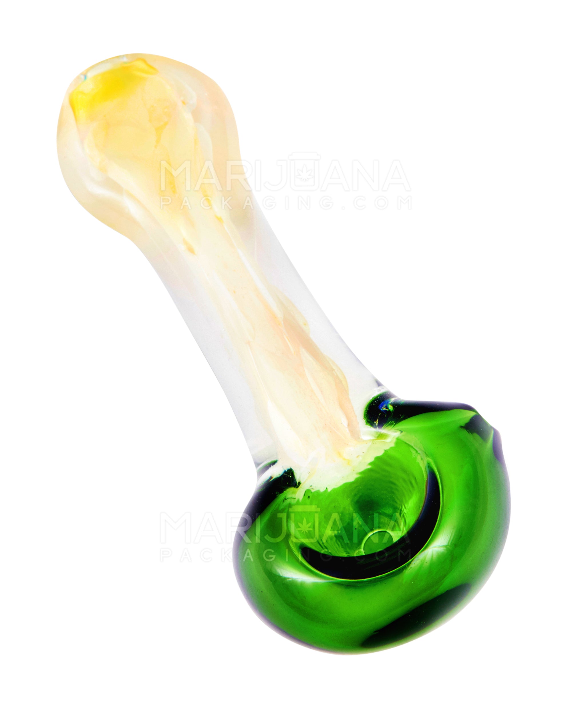 Flat Mouthpiece Fumed Spoon Hand Pipe | 3.5in Long - Glass - Assorted - 5