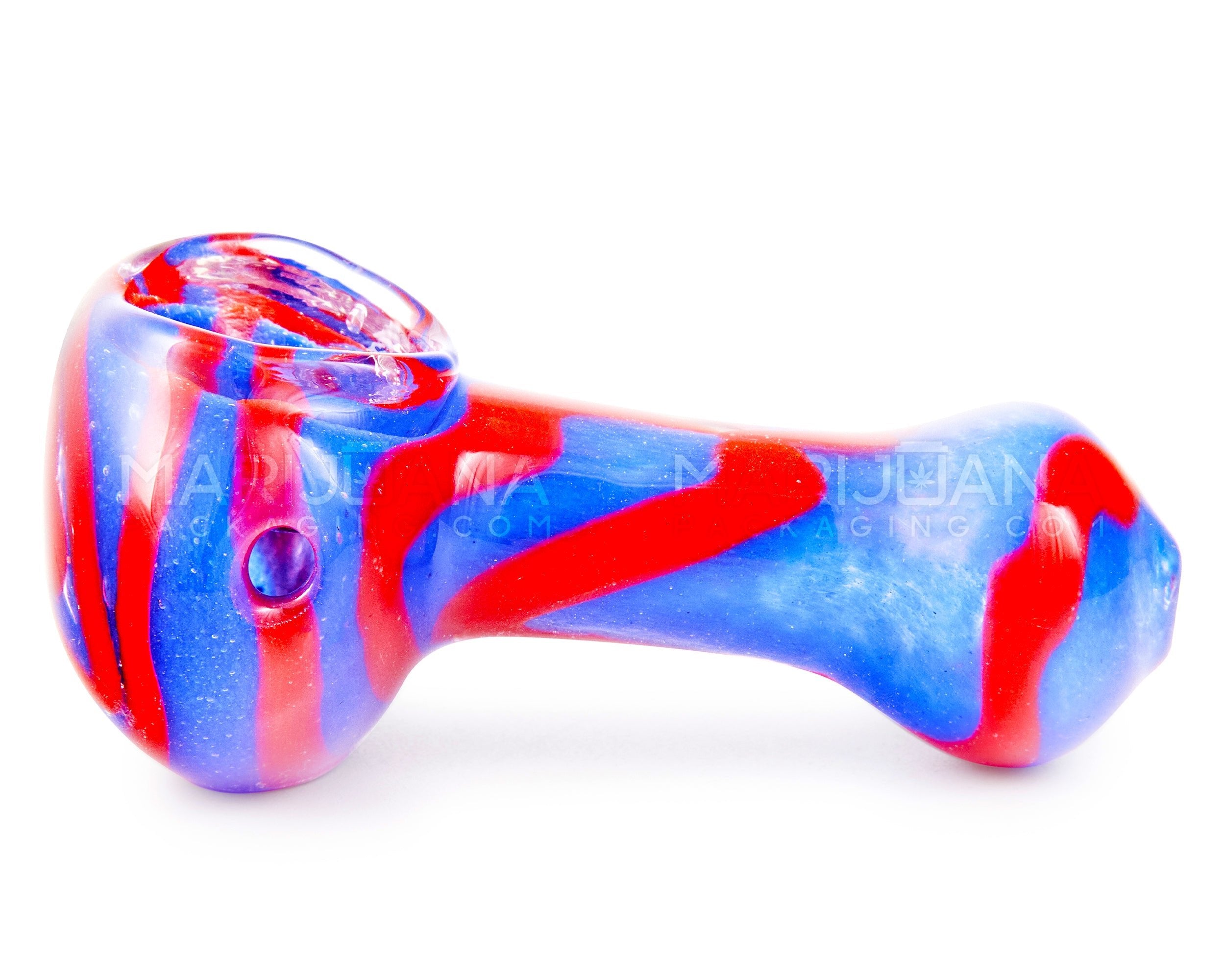 Frit & Swirl Spoon Hand Pipe | 3in Long - Glass - Assorted - 5