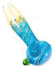 Frit & Spiral Spoon Hand Pipe w/ Knocker | 3in Long - Glass - Assorted