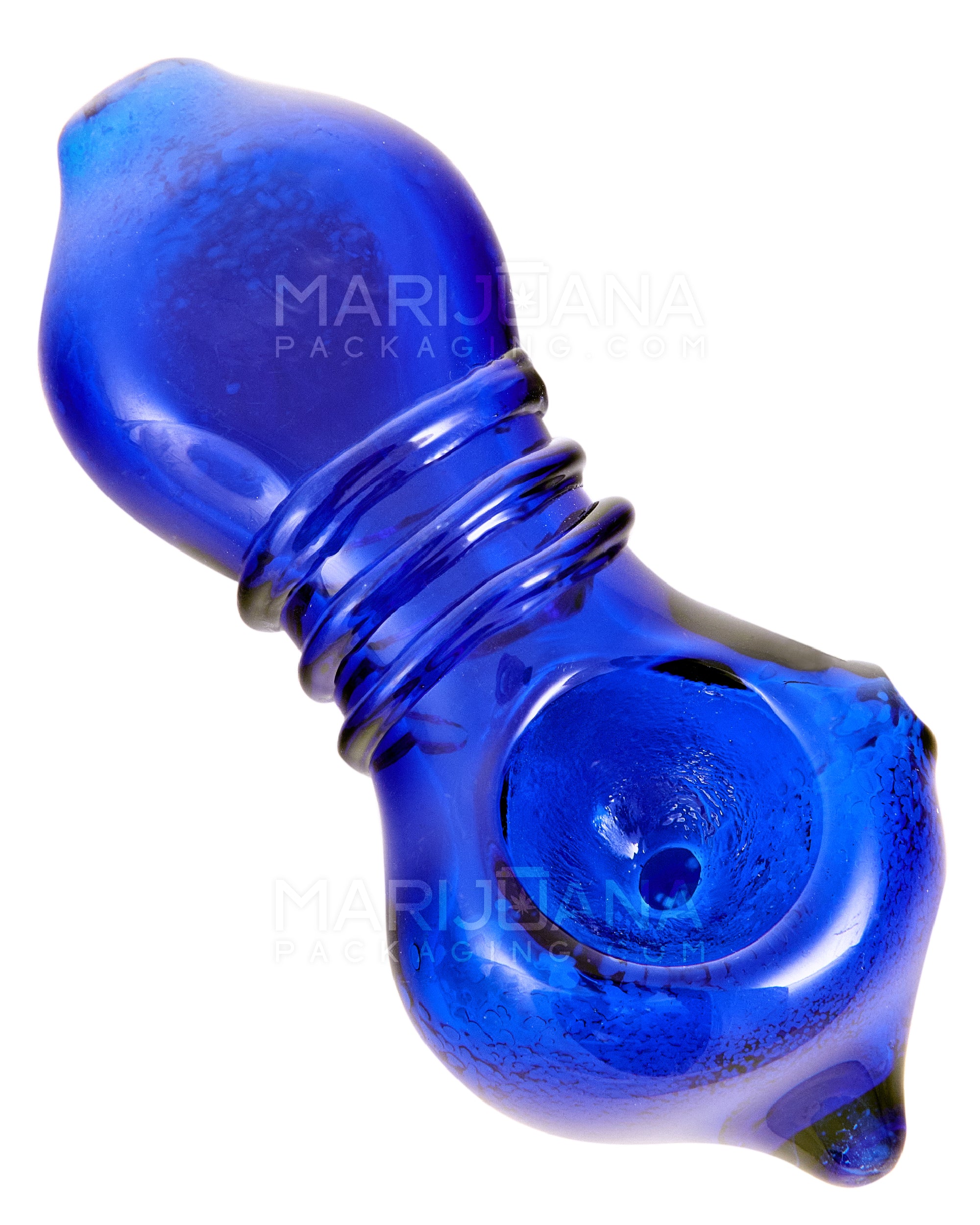 Frit Pointed Hand Pipe | 3.5in Long - Glass - Assorted - 7