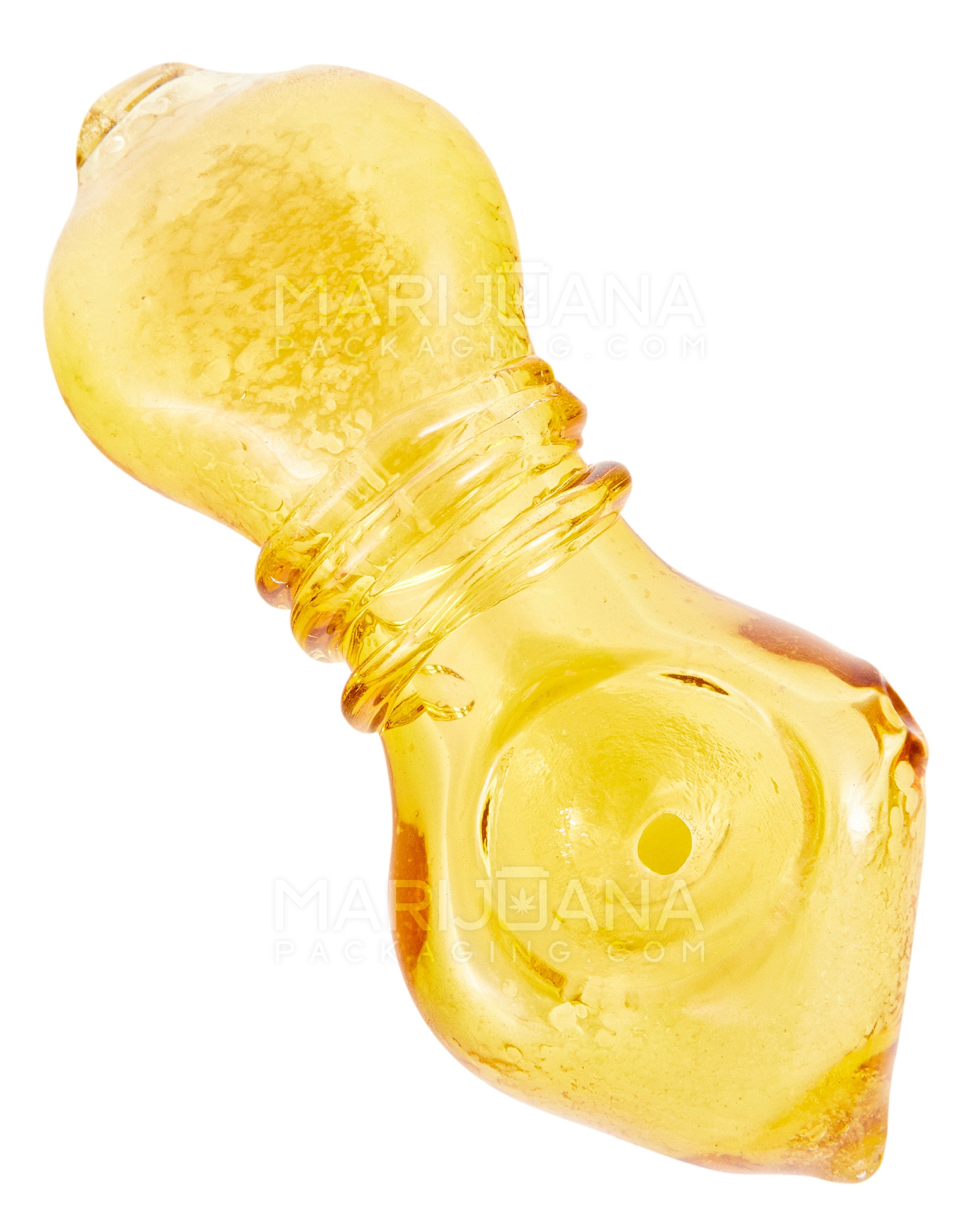 Frit Pointed Hand Pipe | 3.5in Long - Glass - Assorted - 8