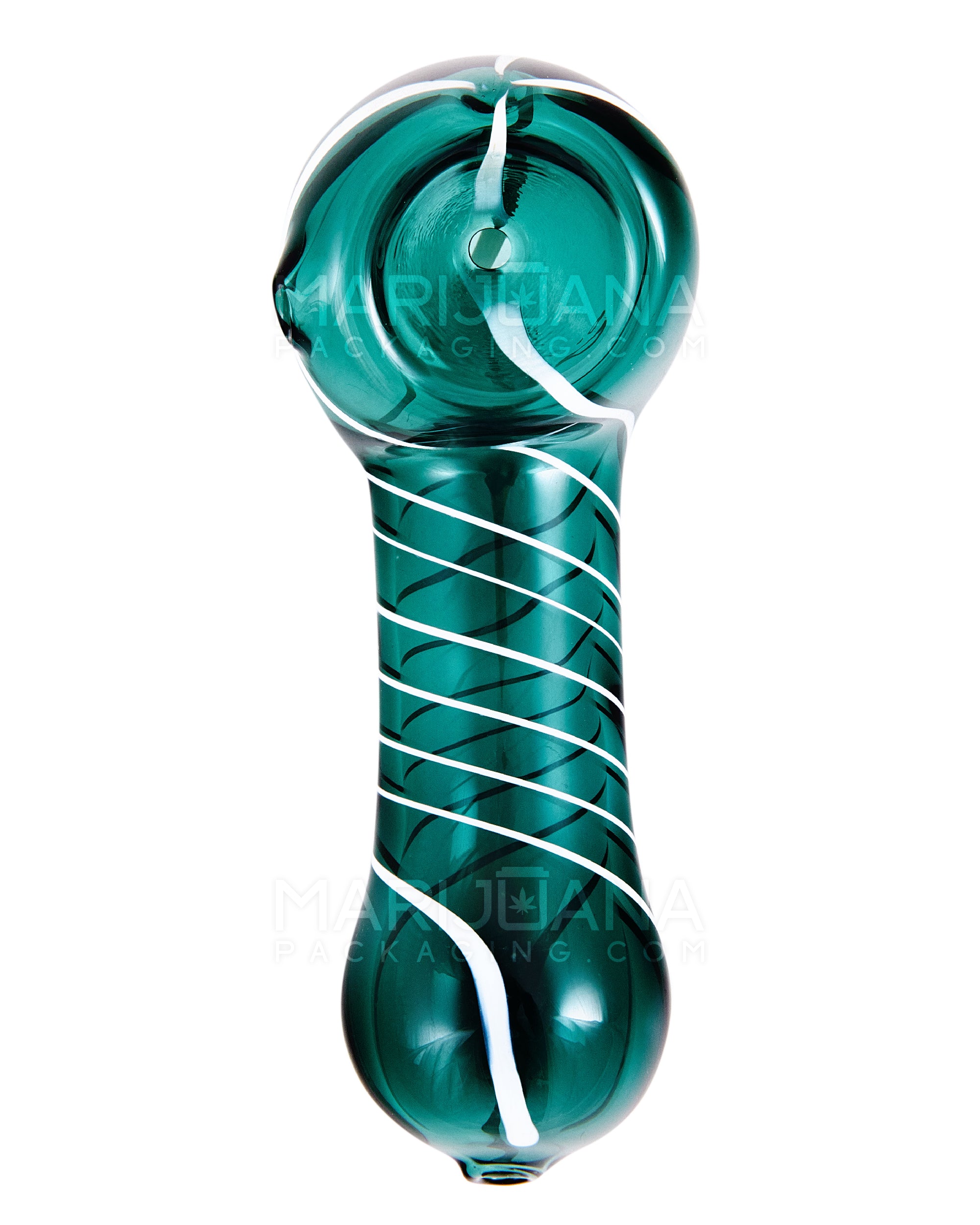 Spiral Sherlock Hand Pipe | 4.5in Long - Glass - Assorted - 2
