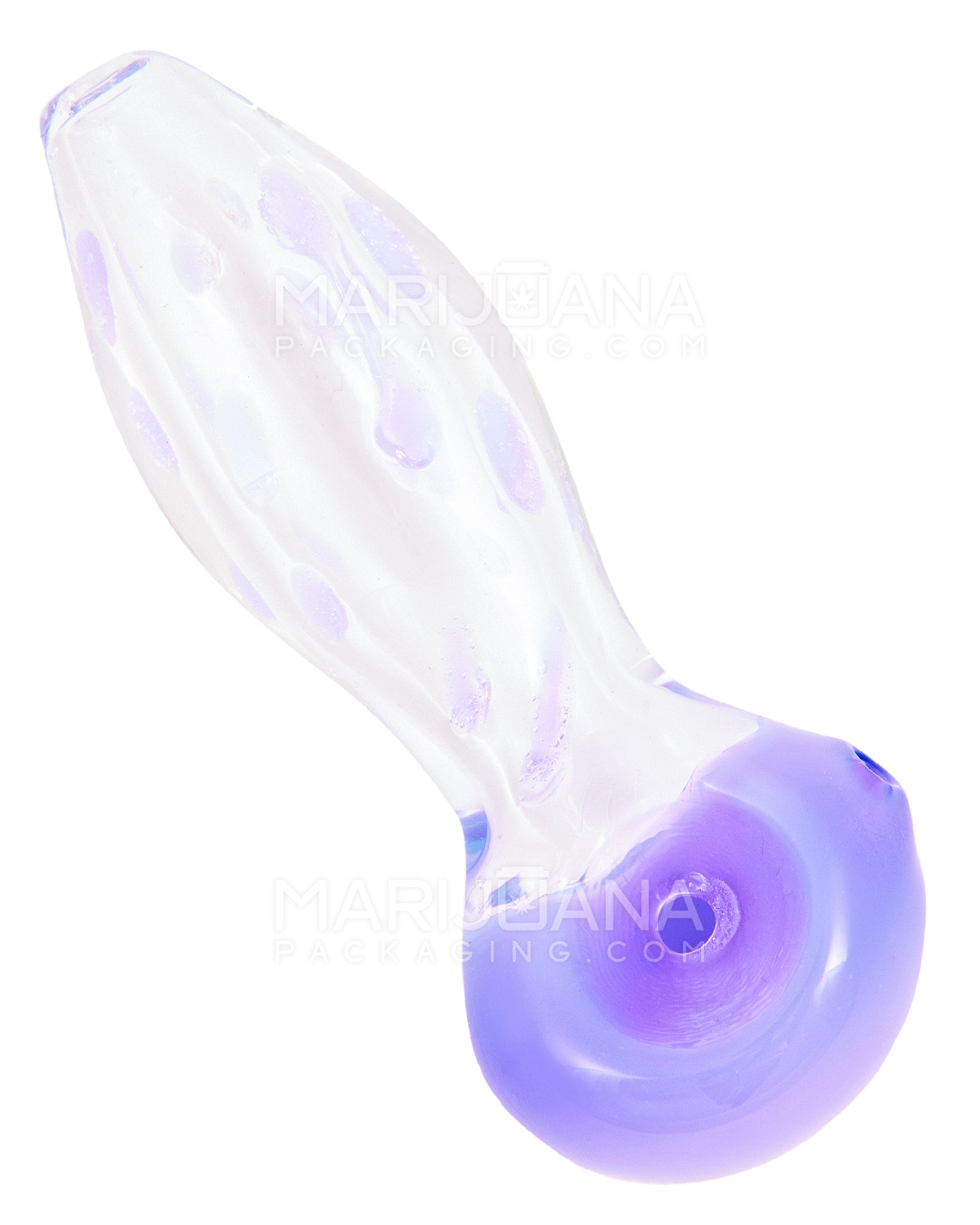 Speckled Spoon Hand Pipe w/ Colored Bowl | 3in Long - Glass - Assorted - 1