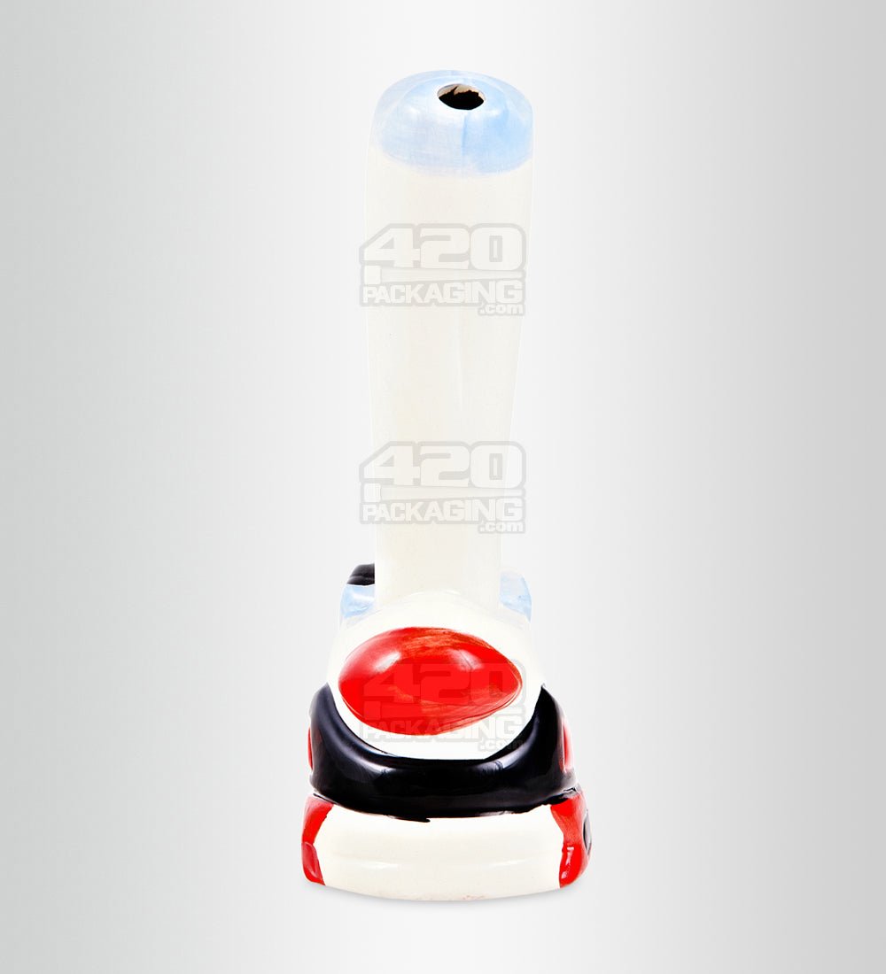 Classic Sneaker Painted Ceramic Pipe | 8.5in Tall - 14mm Bowl - Mixed - 2