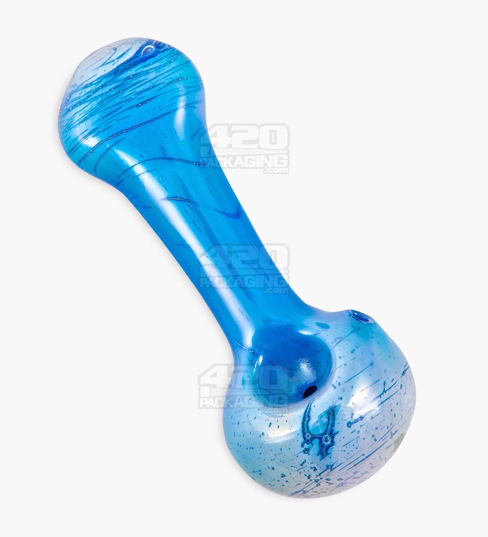 Metallic Coated & Fumed Spoon Hand Pipe | 4.5in Long - Glass - Assorted - 1