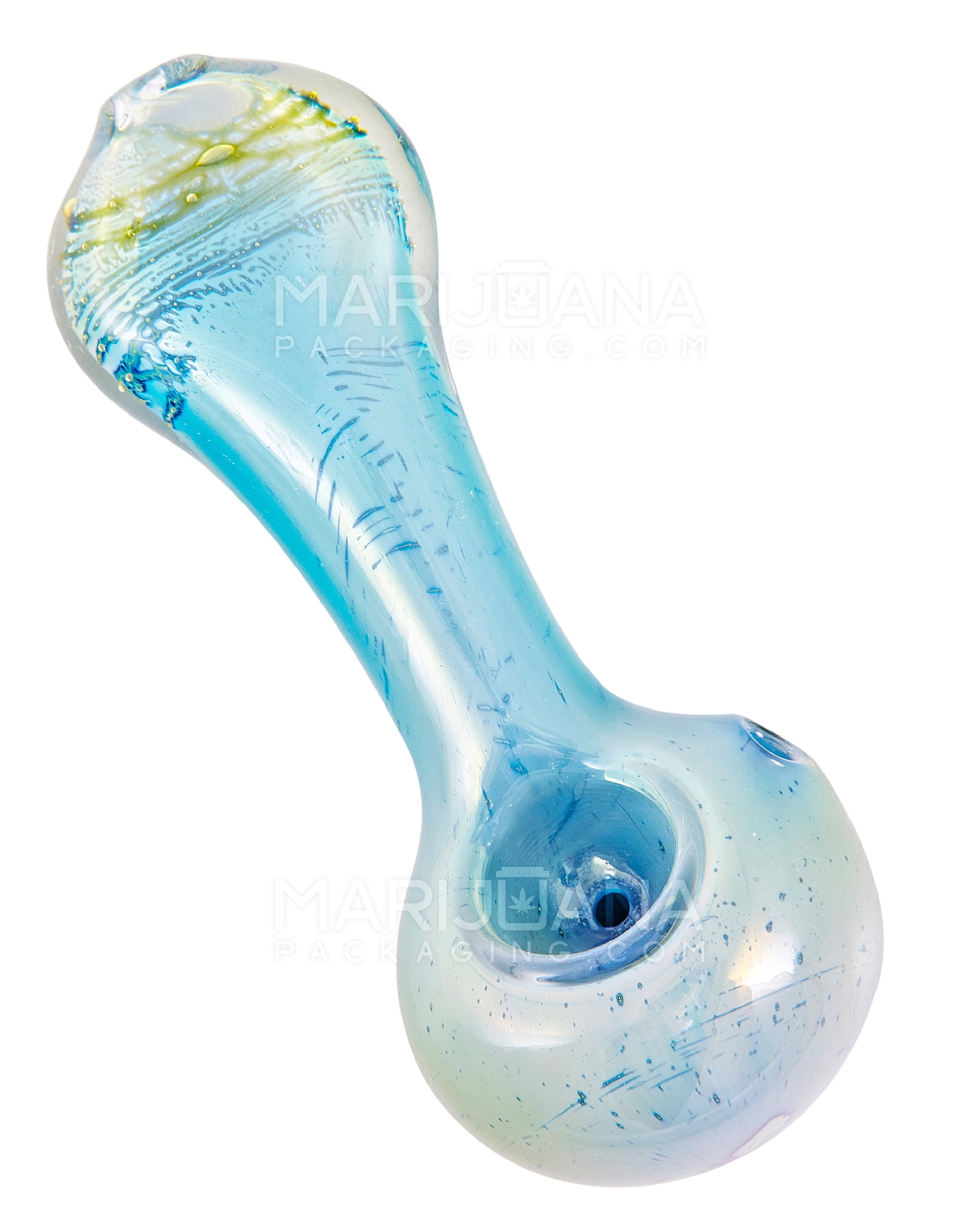 Metallic Coated & Fumed Spoon Hand Pipe | 4.5in Long - Glass - Assorted - 6