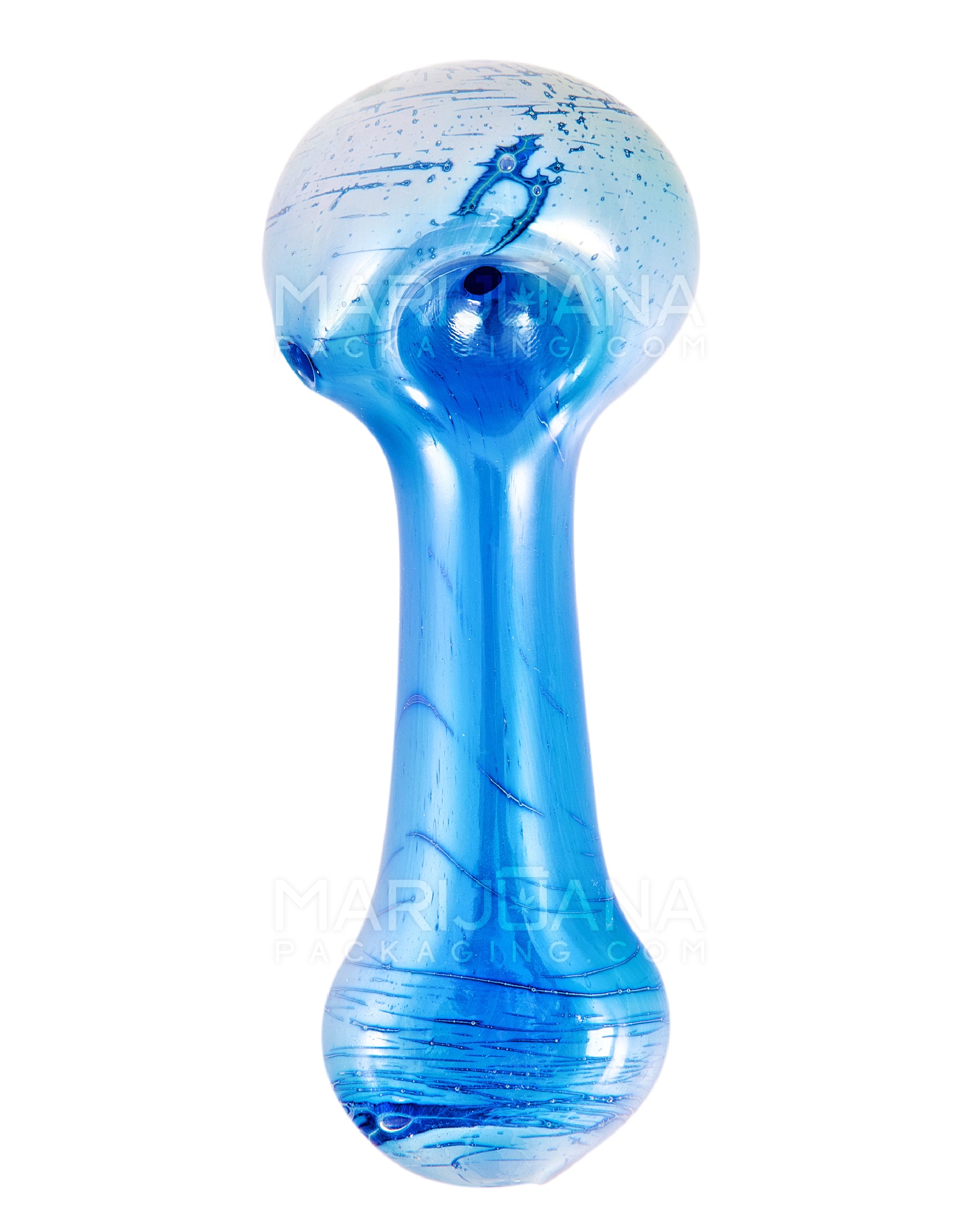 Metallic Coated & Fumed Spoon Hand Pipe | 4.5in Long - Glass - Assorted - 2