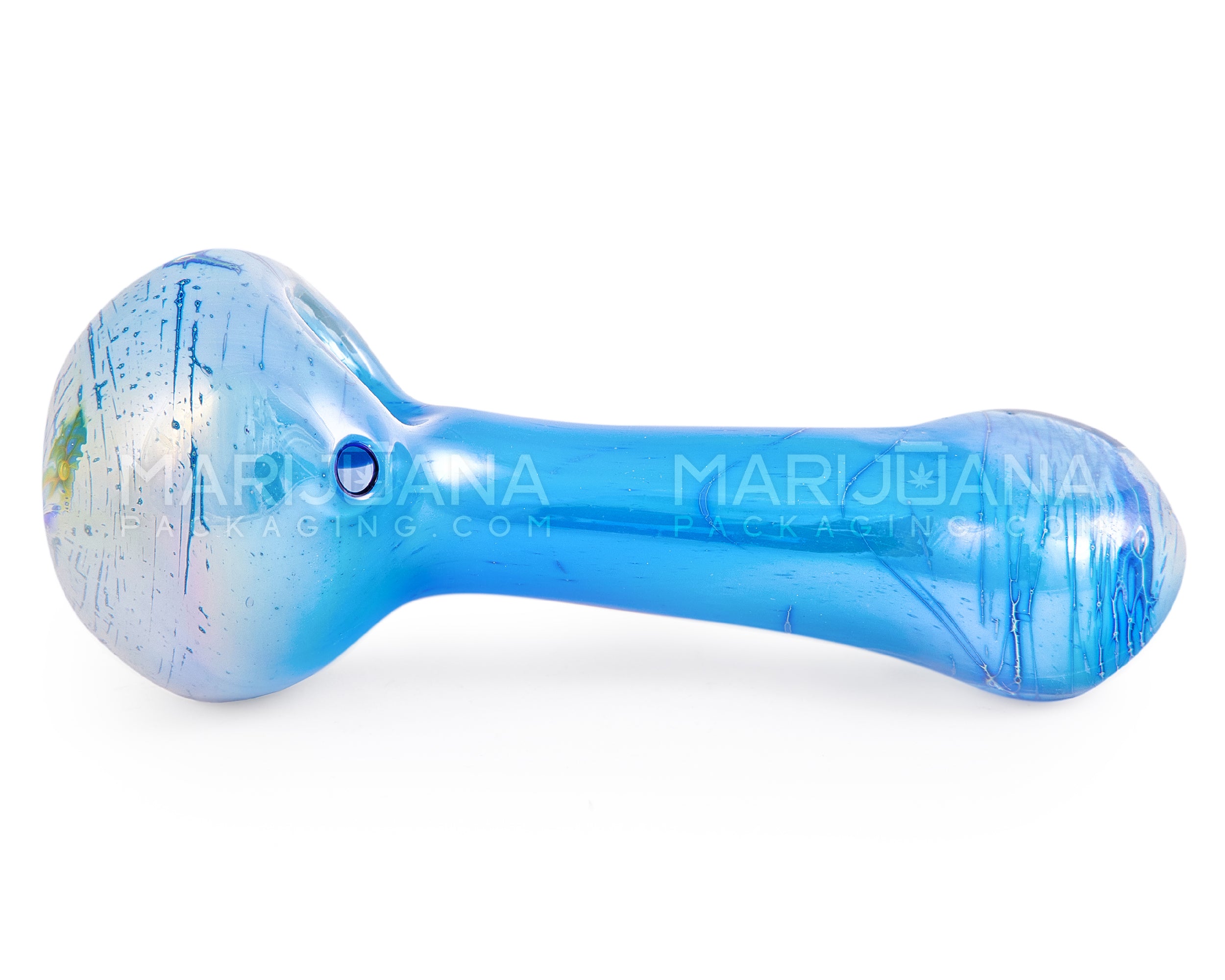 Metallic Coated & Fumed Spoon Hand Pipe | 4.5in Long - Glass - Assorted - 4