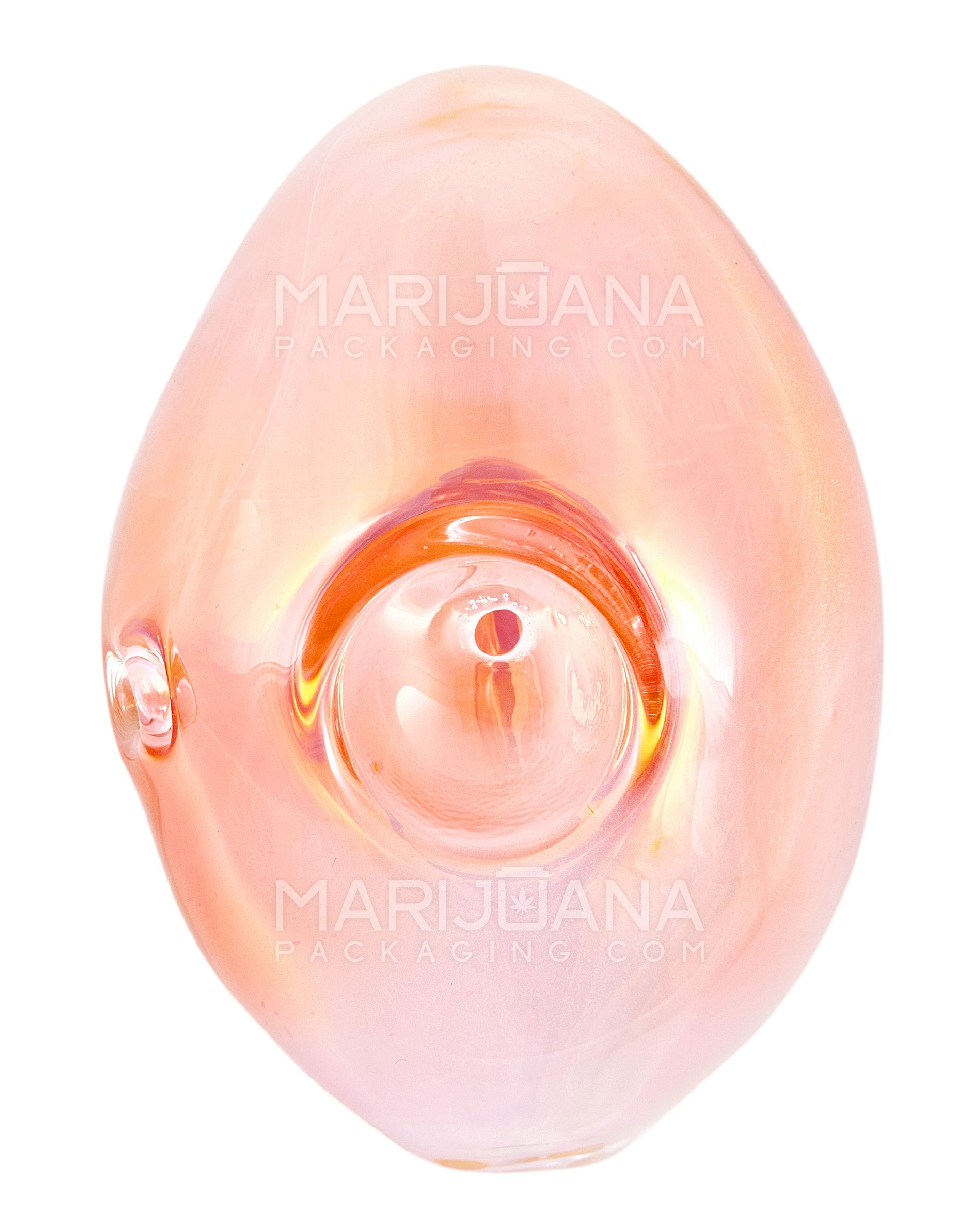 Gold Fumed Egg Hand Pipe | 3.5in Long - Glass - Gold - 2