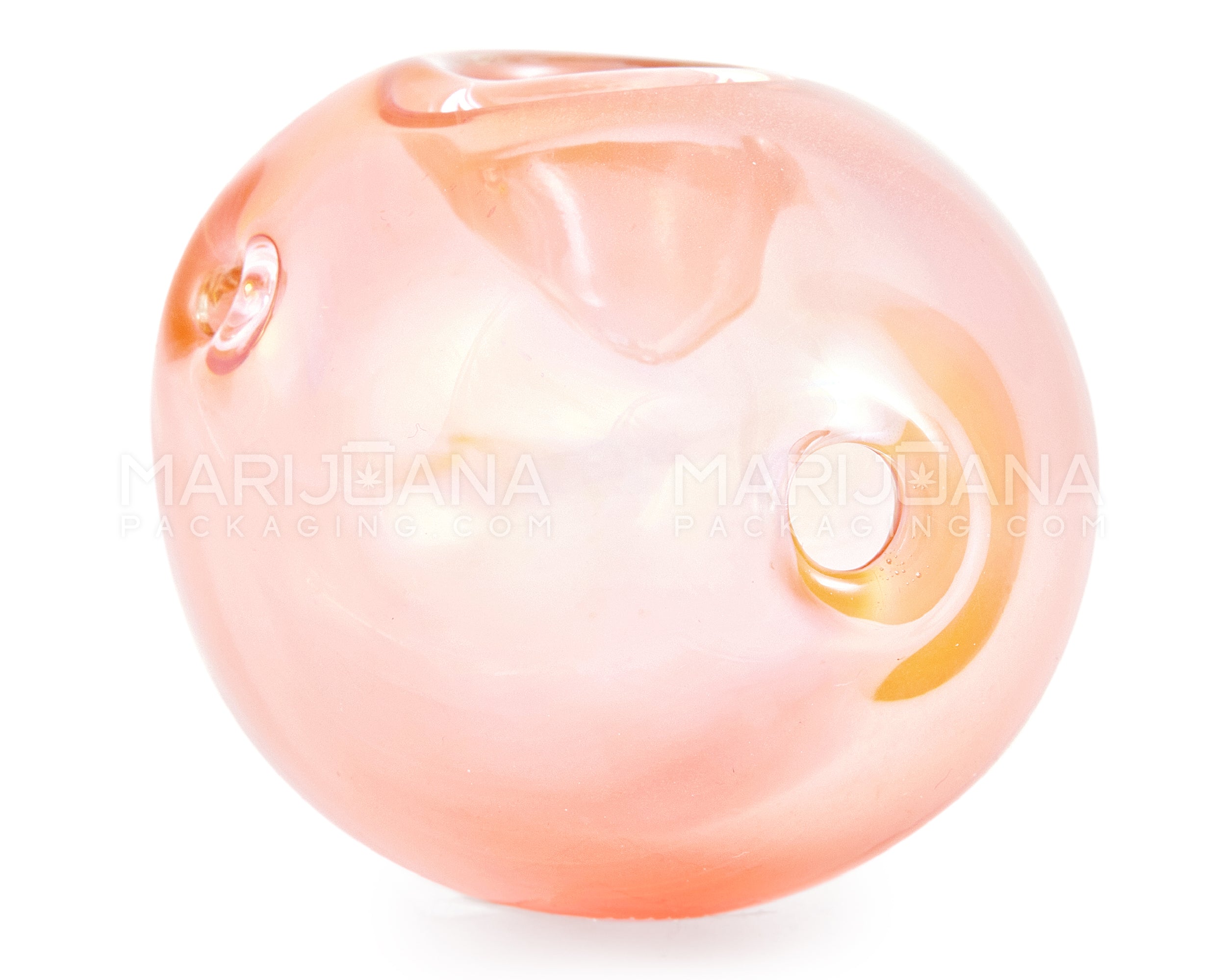 Gold Fumed Egg Hand Pipe | 3.5in Long - Glass - Gold - 3
