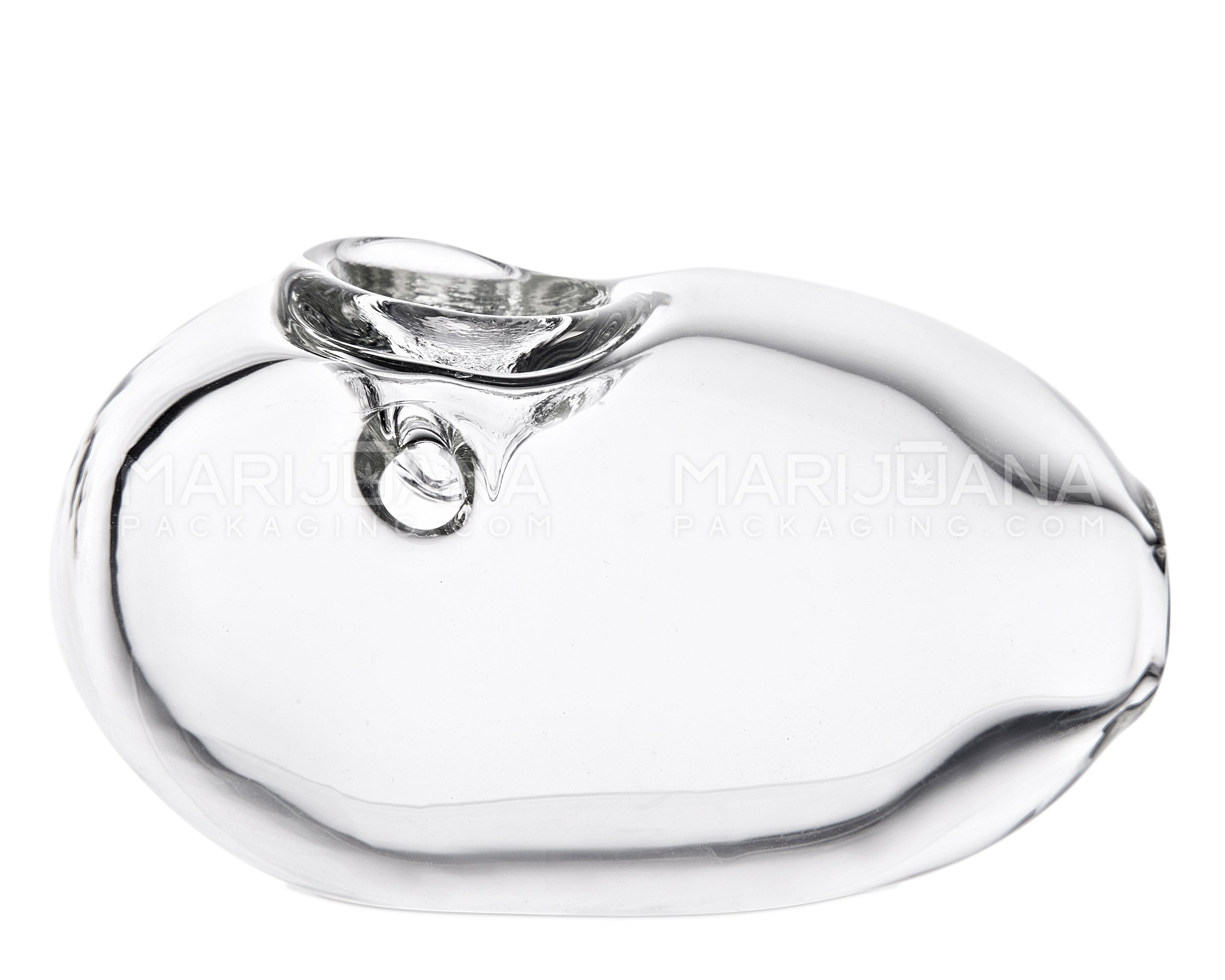 Clear Egg Hand Pipe | 3in Long - Glass - Clear - 4