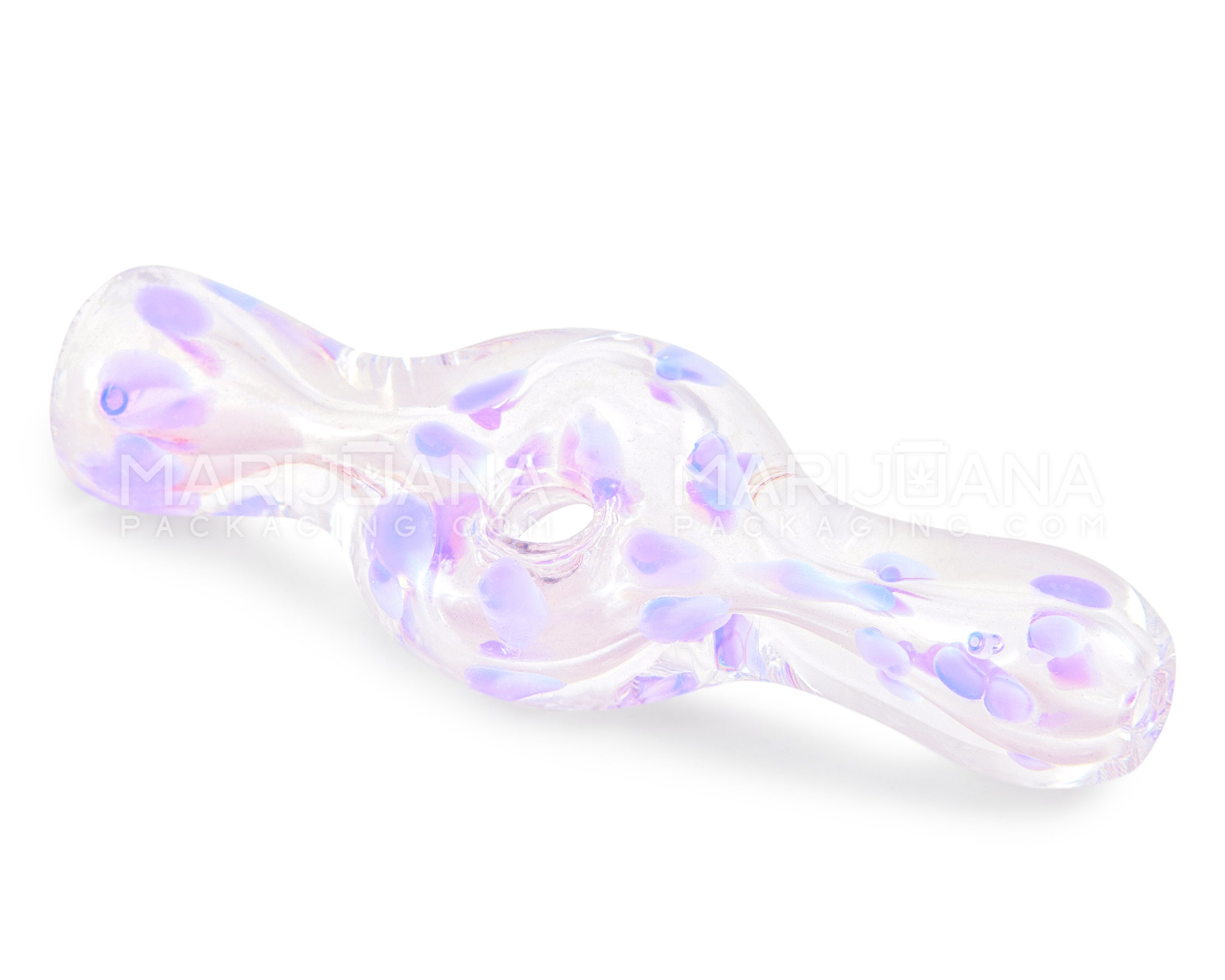 Speckled Donut Chillum Hand Pipe | 3.5in Long - Glass - Assorted - 4