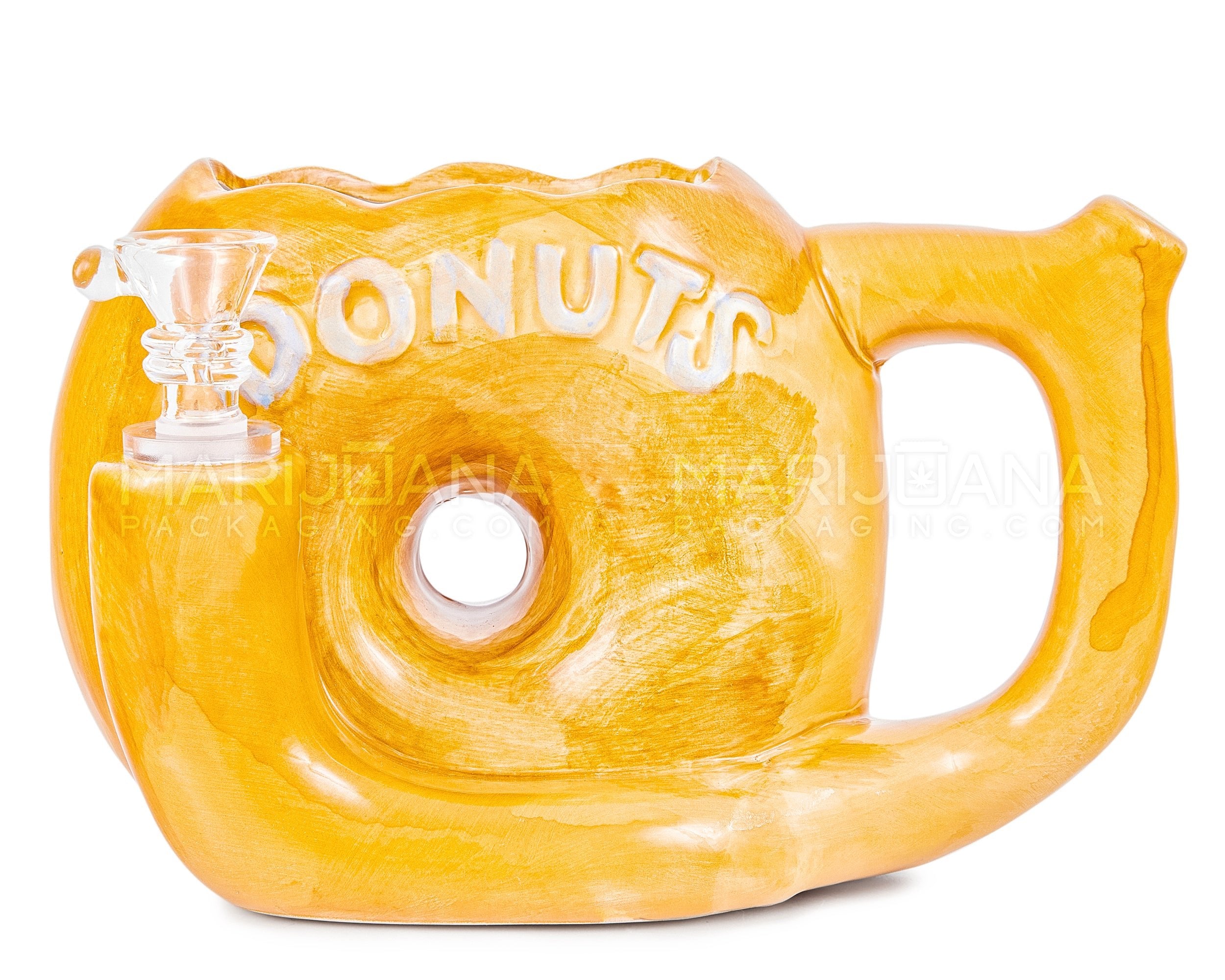 Donut Sprinkles Mug Ceramic Pipe | 7.5in Long - 14mm Bowl - Mixed - 4