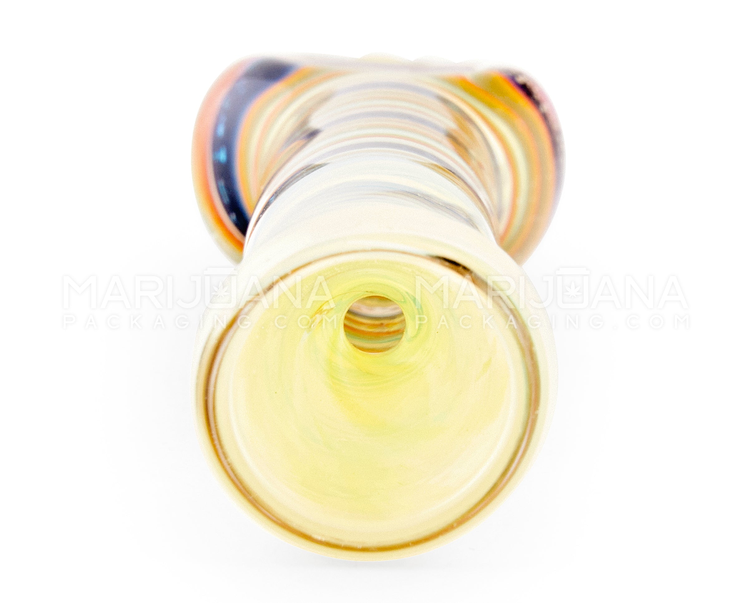 Swirl & Dichro Fumed Chillum Hand Pipe  | 3.5in Long - Glass - Assorted