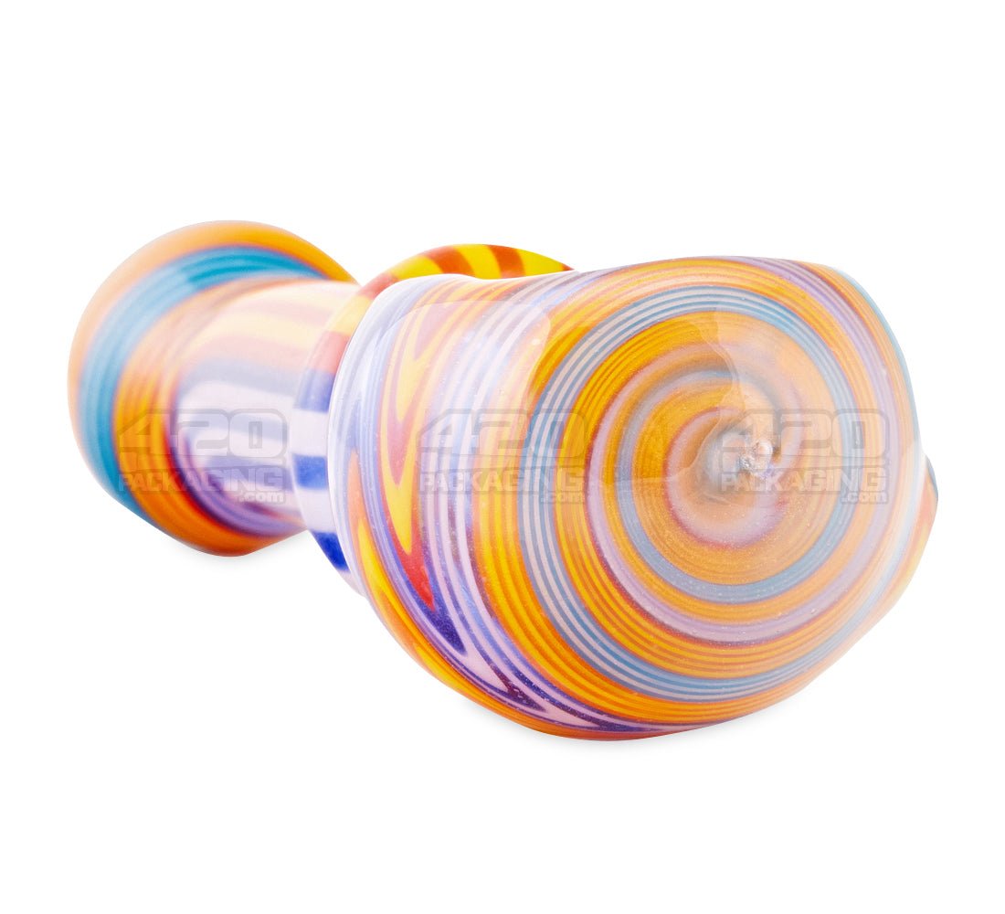 Wig Wag & Swirl Spoon Hand Pipe | 4.5in Long - Glass - Assorted - 4
