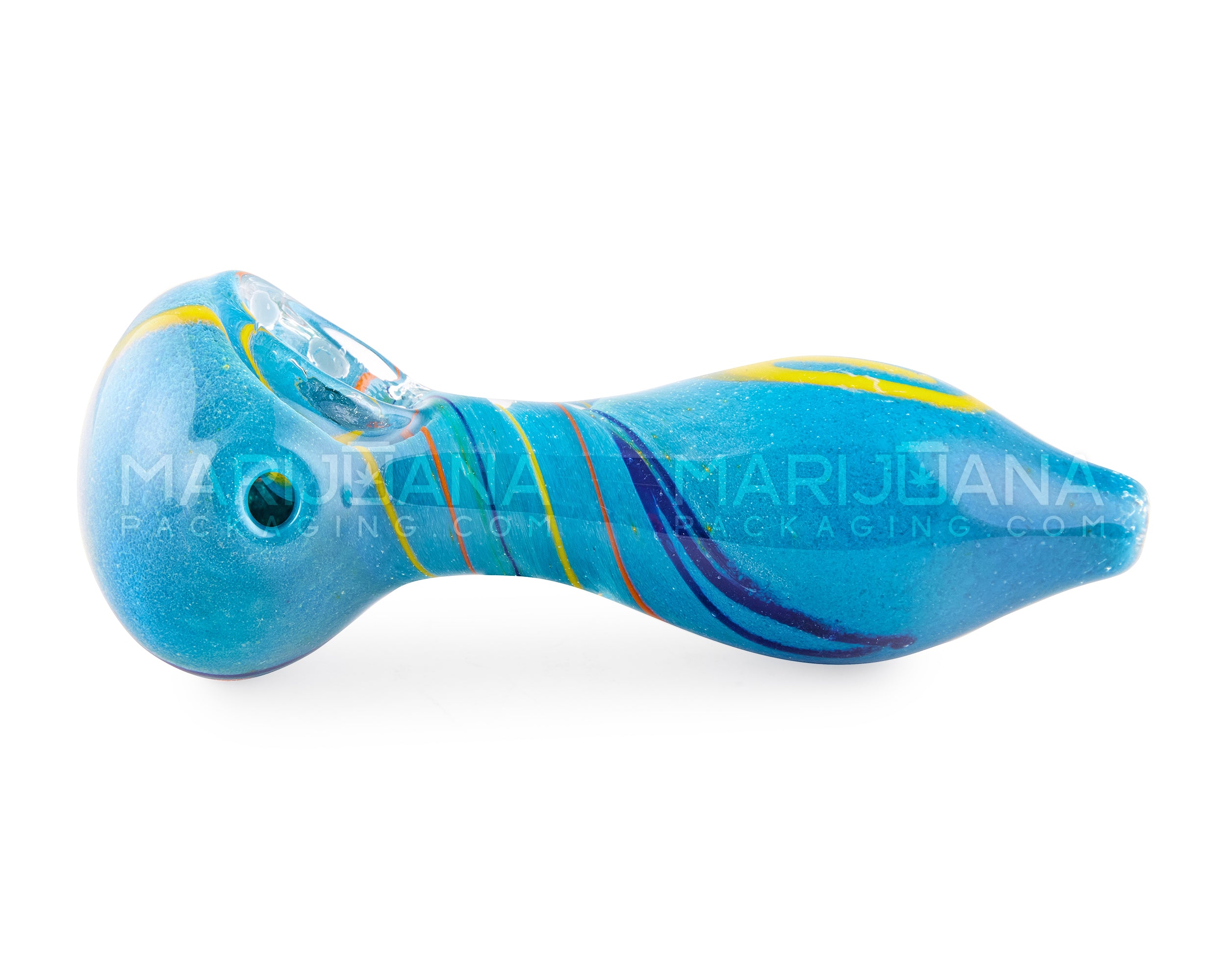 Spiral Galaxy Sherlock Hand Pipe w/ Multiple Horns | 4 in Long - Glass - Assorted - 4