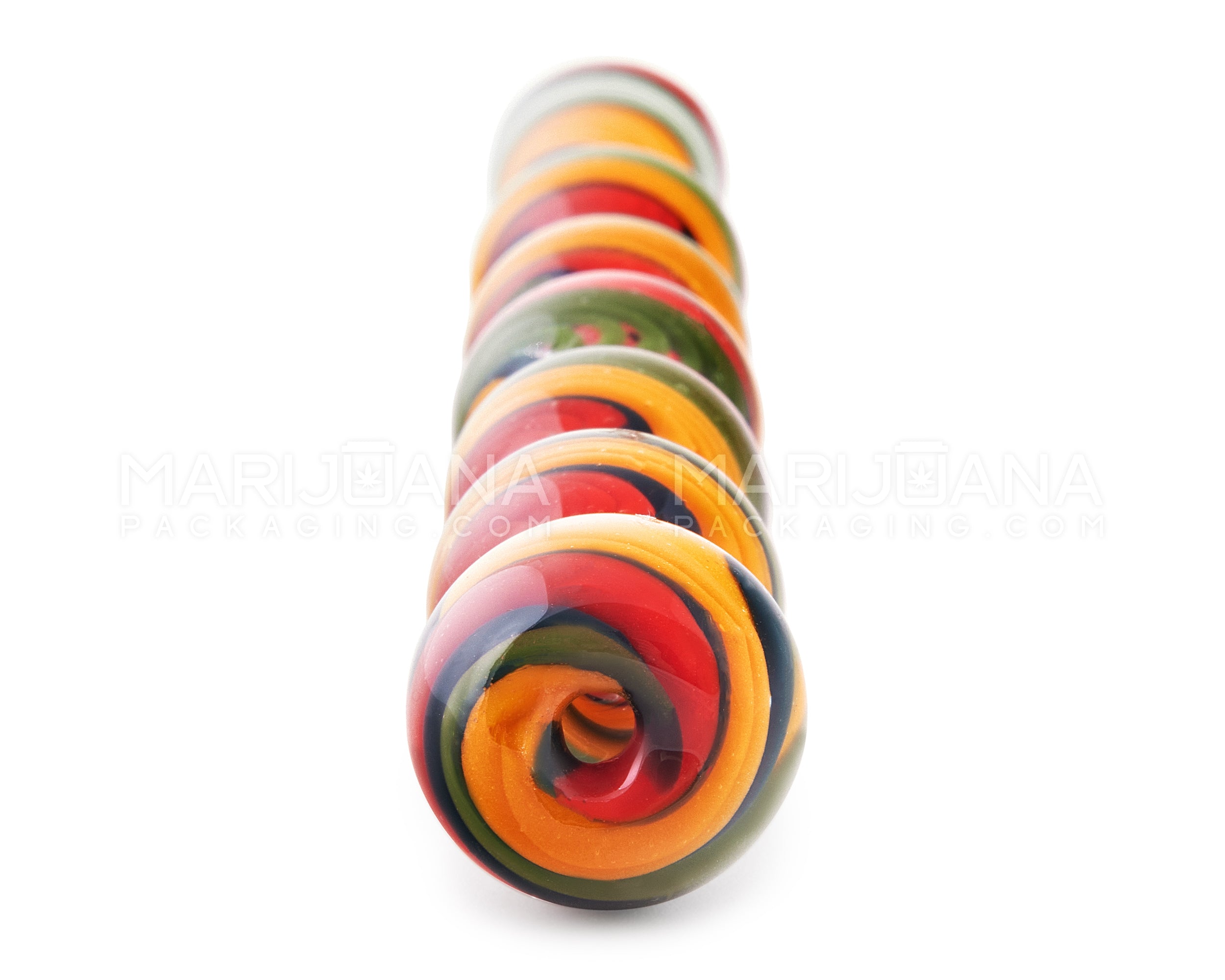 Swirl Bulb Chillum Hand Pipe | 6.5in Long - Glass - Assorted