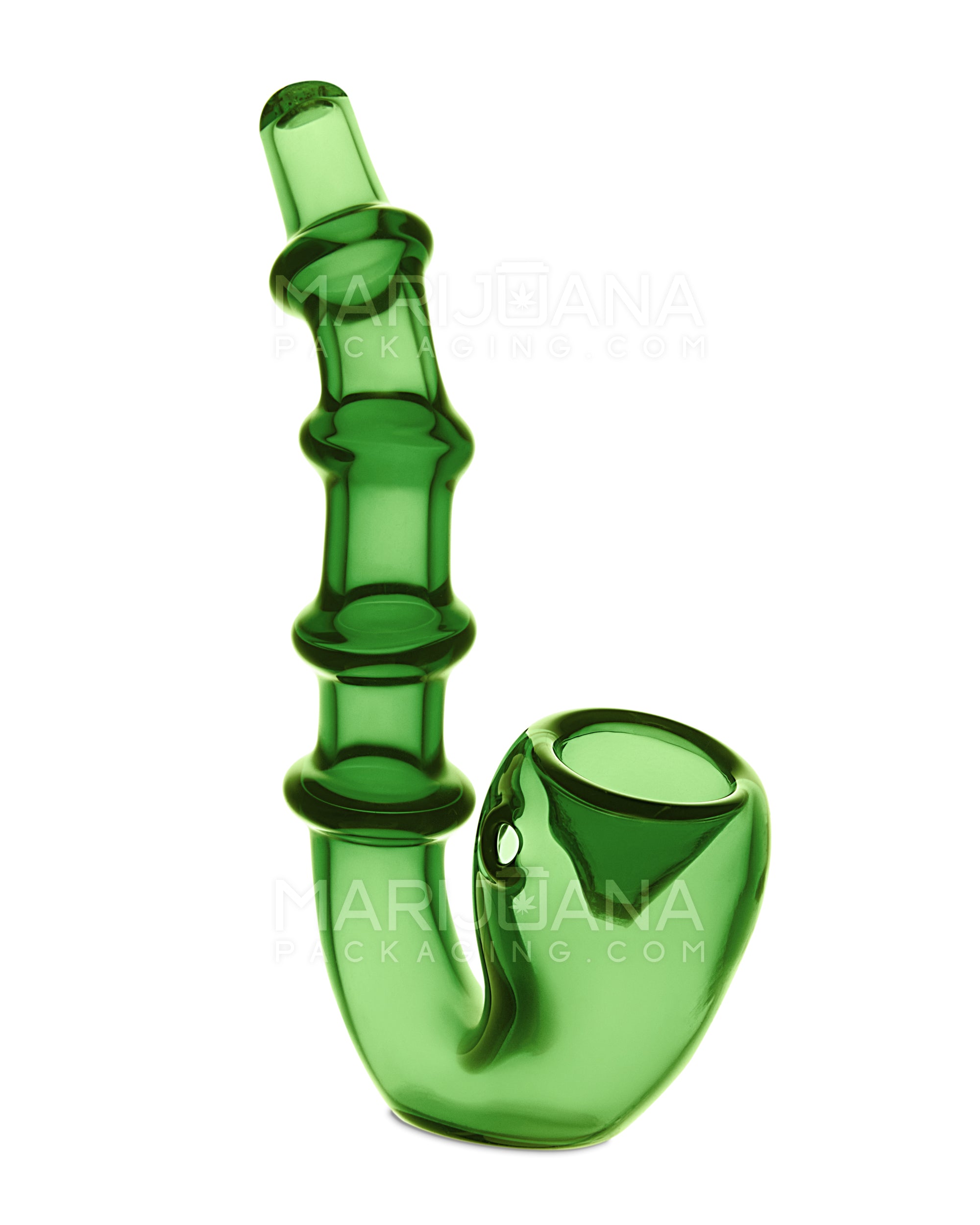 Multi Ringed Sherlock Hand Pipe | 5in Long - Glass - Assorted