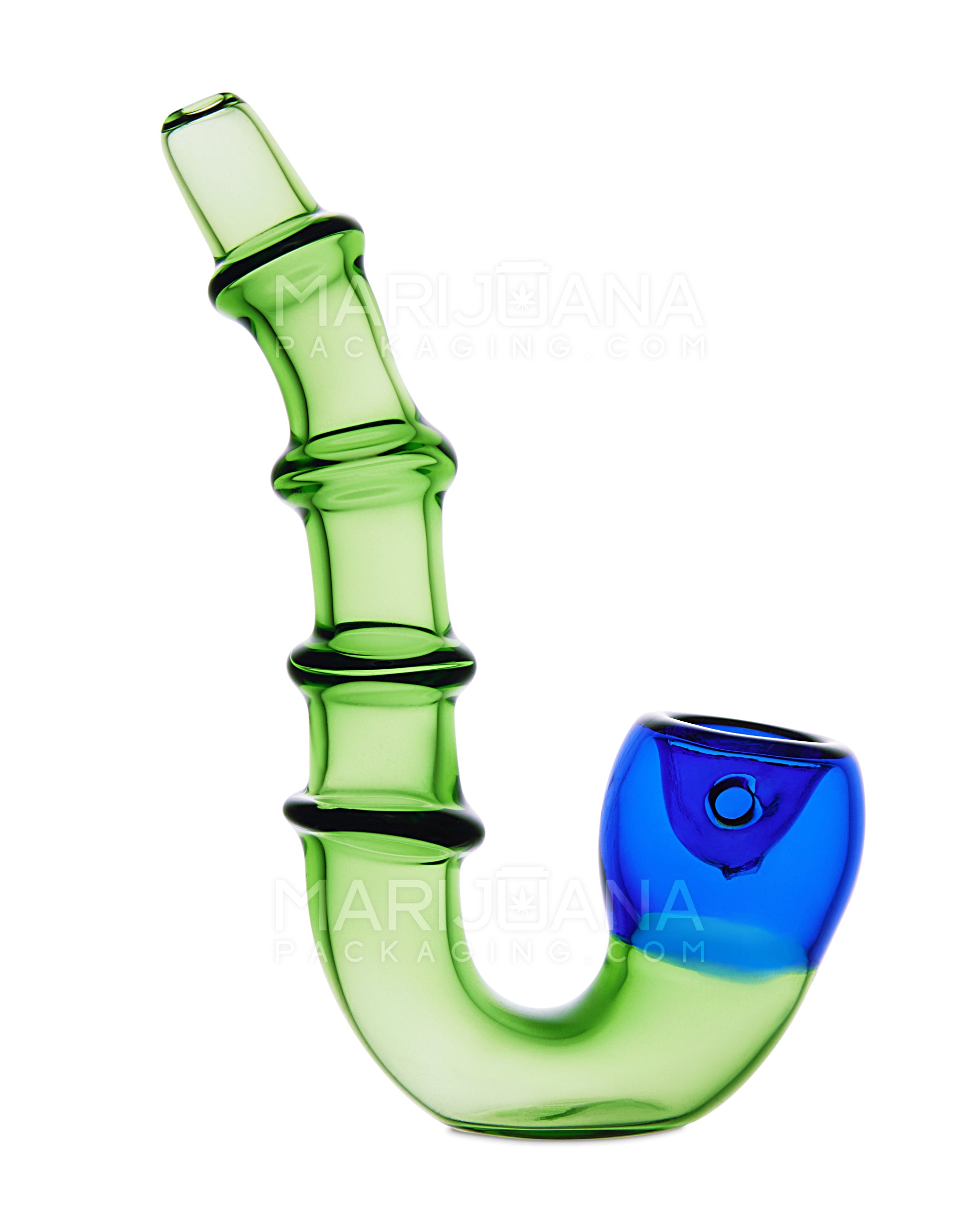 Multi Ringed Sherlock Hand Pipe | 5in Long - Glass - Assorted