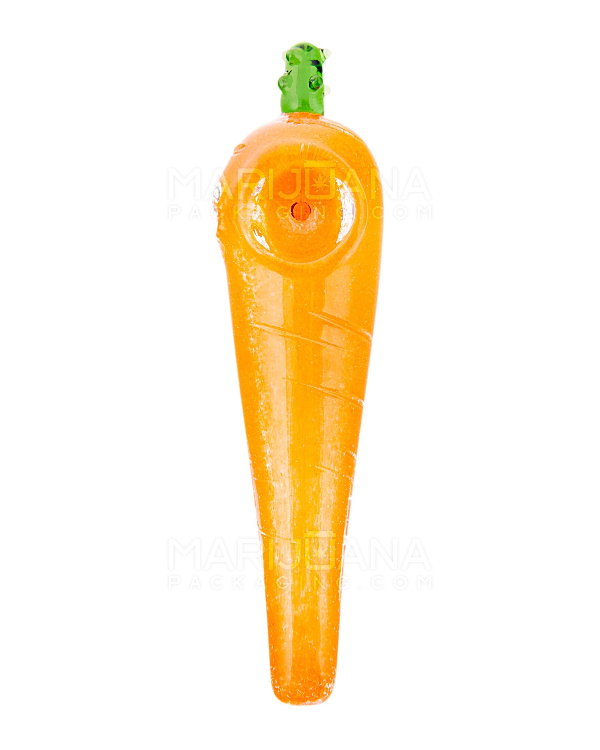 Carrot Spoon Hand Pipe | 4.5in Long - Glass - Orange - 2