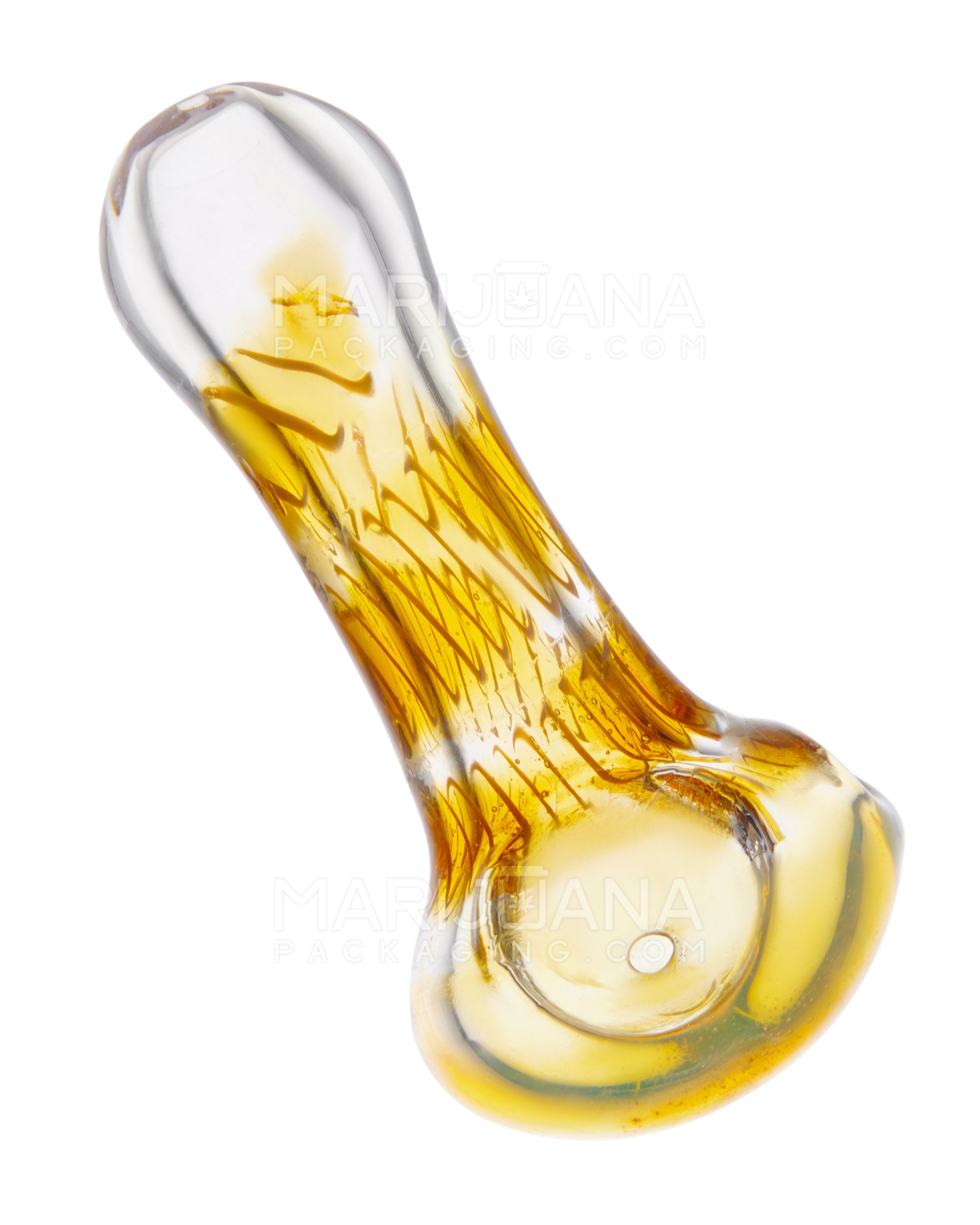 Spiral & Fumed Peanut Spoon Hand Pipe | 2.75in Long - Glass - Assorted - 1