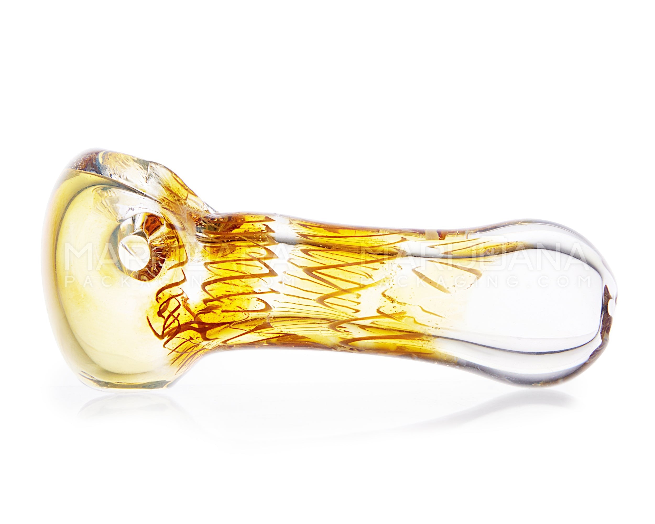 Spiral & Fumed Peanut Spoon Hand Pipe | 2.75in Long - Glass - Assorted - 3