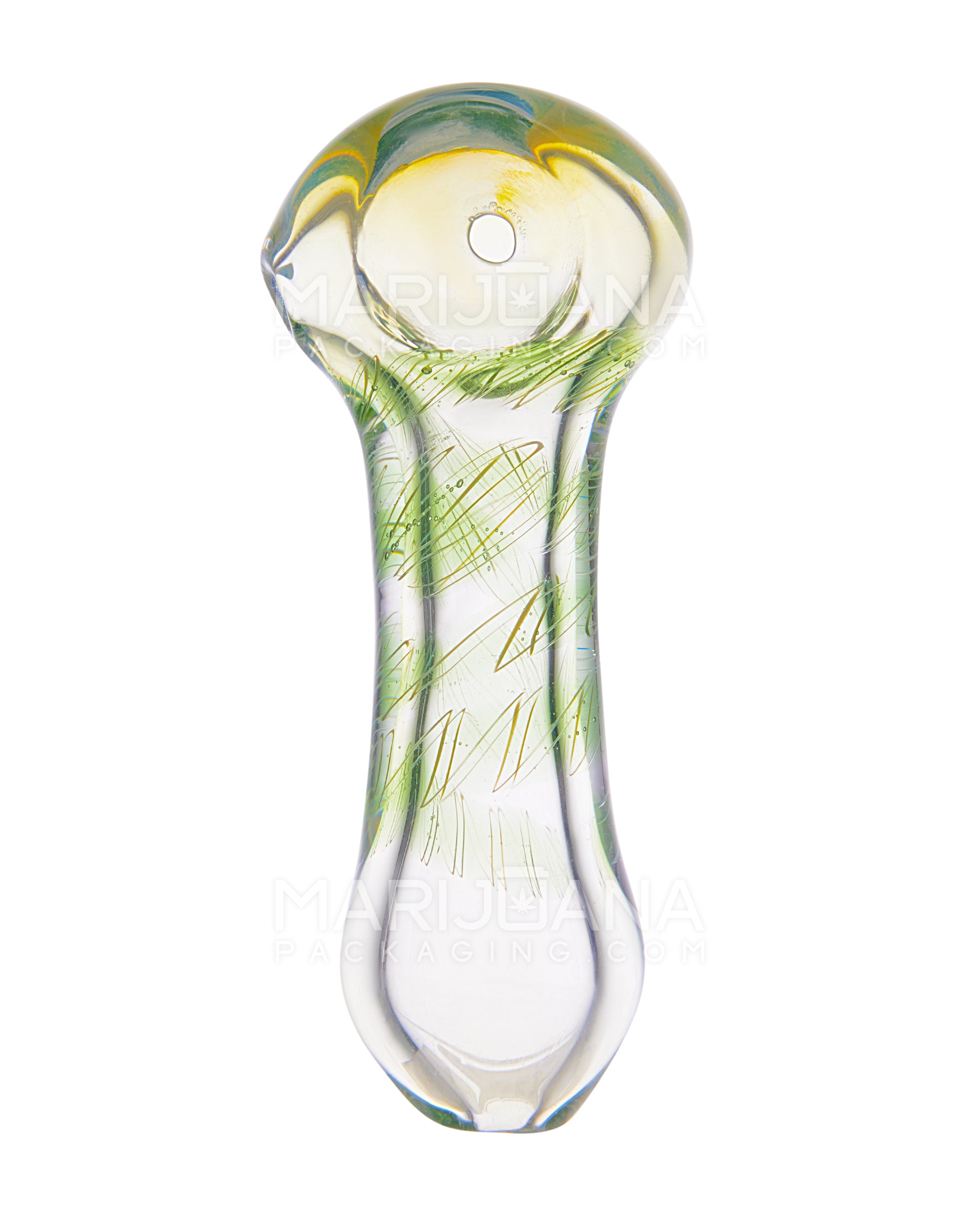 Spiral & Fumed Peanut Spoon Hand Pipe | 2.75in Long - Glass - Assorted - 6