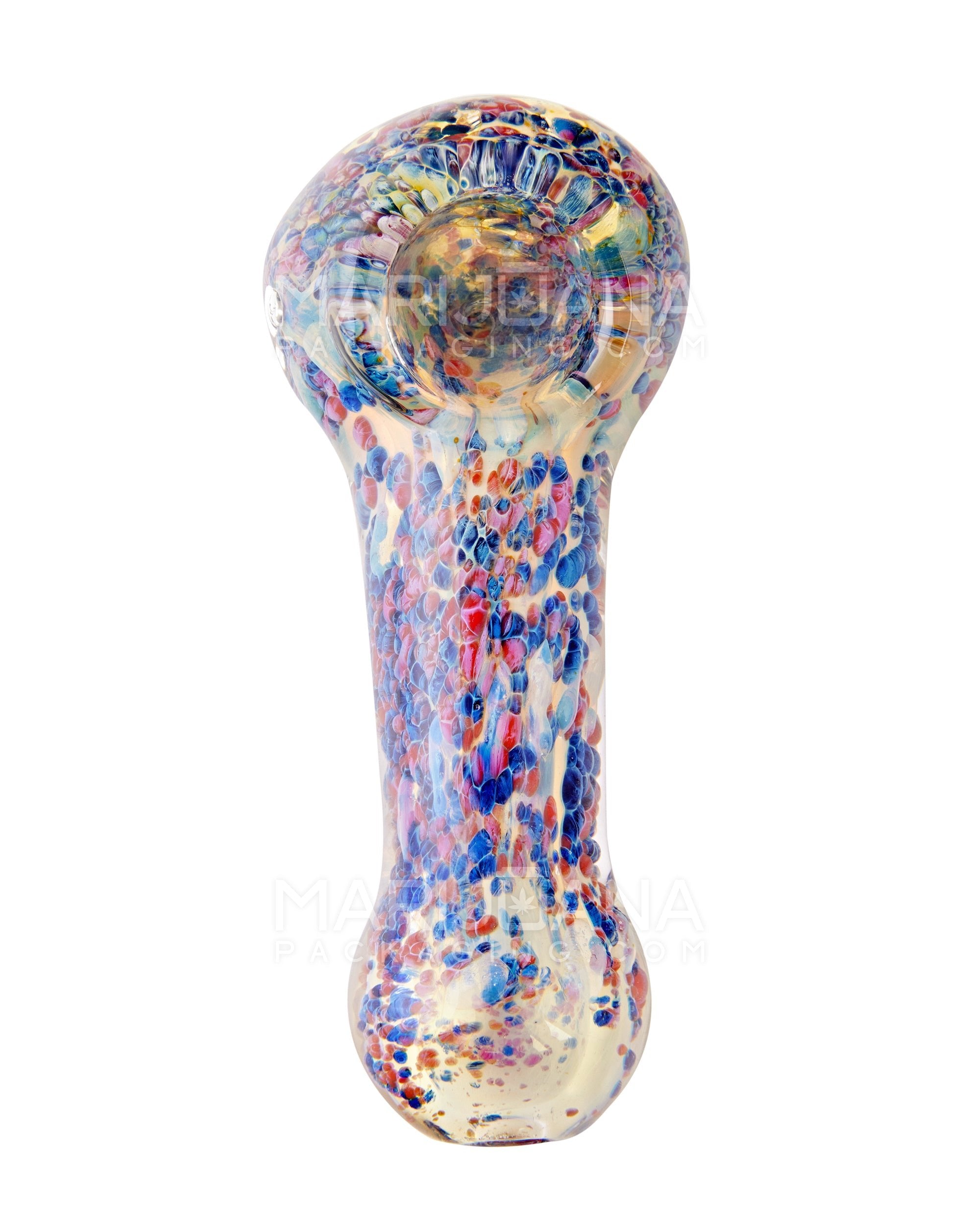 Frit & Fumed Spoon Hand Pipe | 4.5in Long - Glass - Assorted - 2