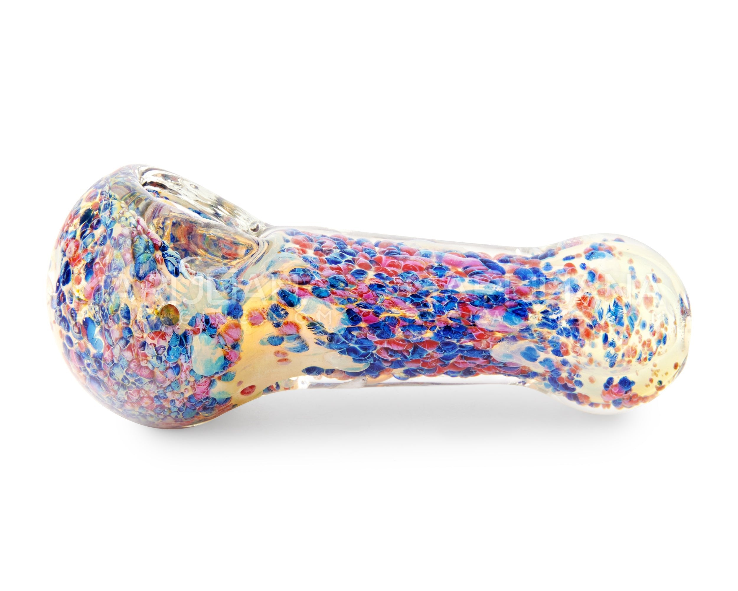 Frit & Fumed Spoon Hand Pipe | 4.5in Long - Glass - Assorted - 4