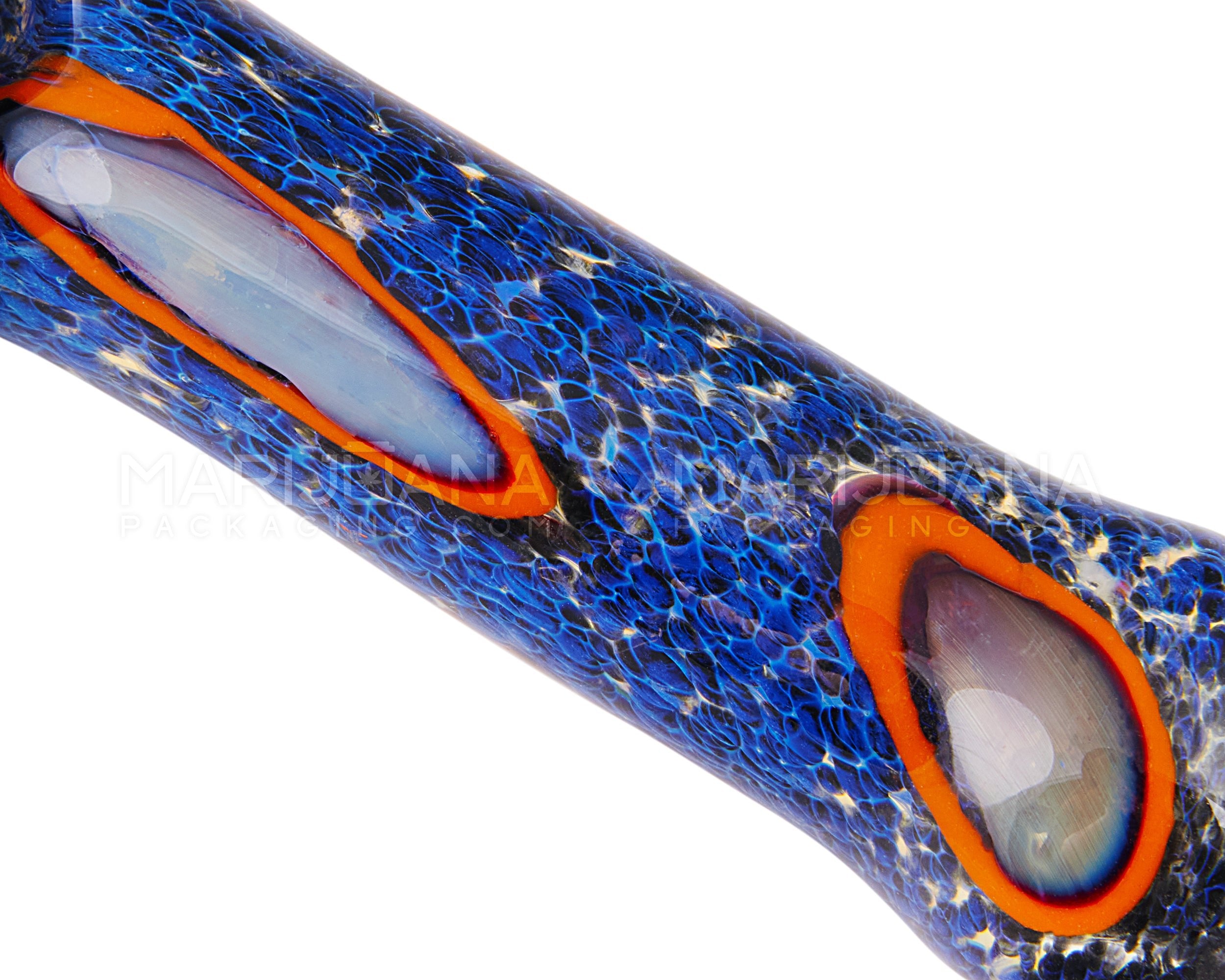 Frit & Fumed Swirl Spoon Hand Pipe | 5in Long - Glass - Assorted - 3