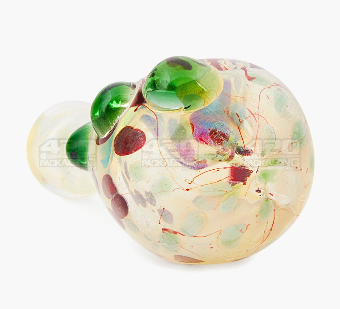 Swirl & Fumed Spoon Hand Pipe w/ Knockers | 4.5in Long - Glass - Assorted - 4